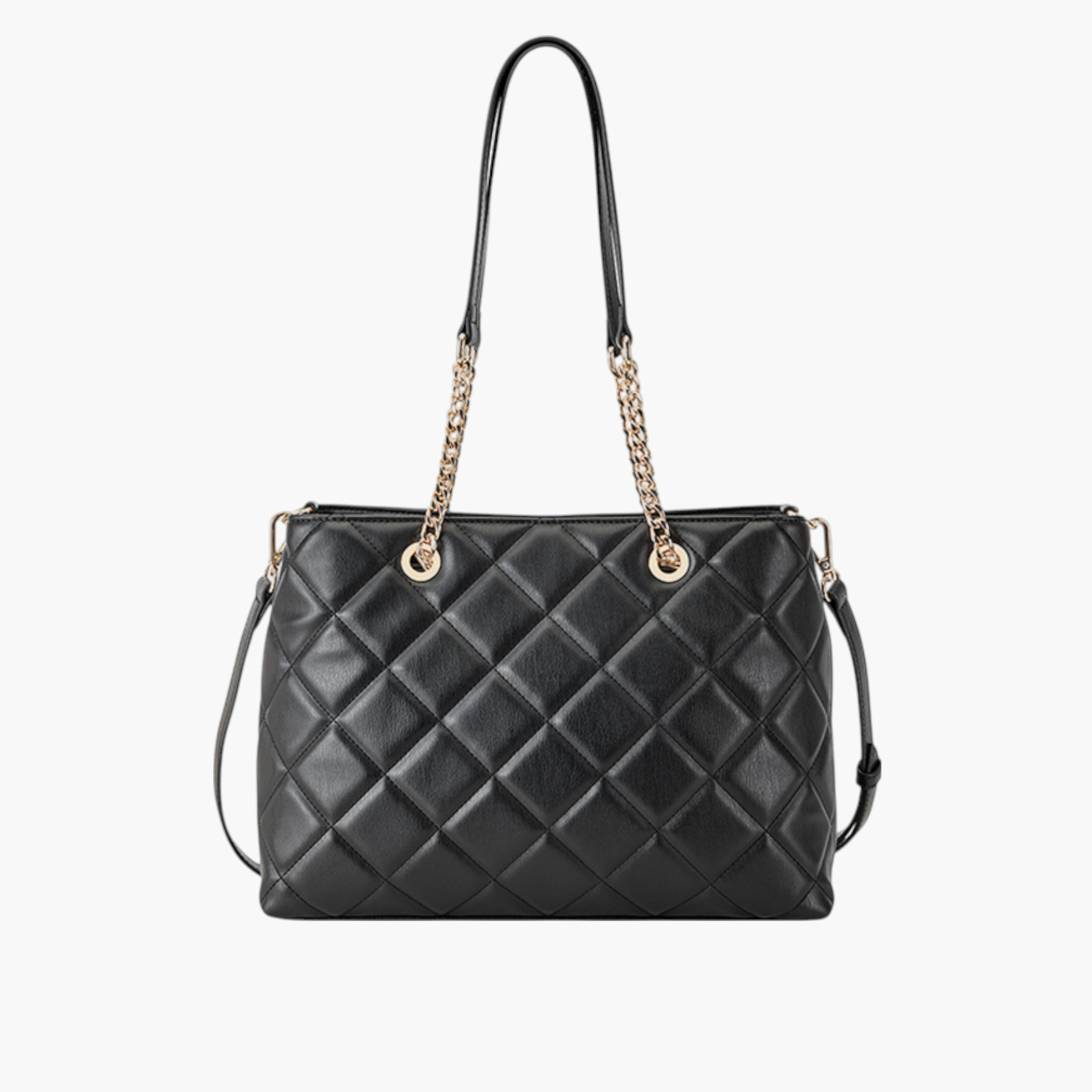 Nine West Quilted Tote Bag with Double Handle and Button Closure-women-bagsandwallets-handbags-image-1