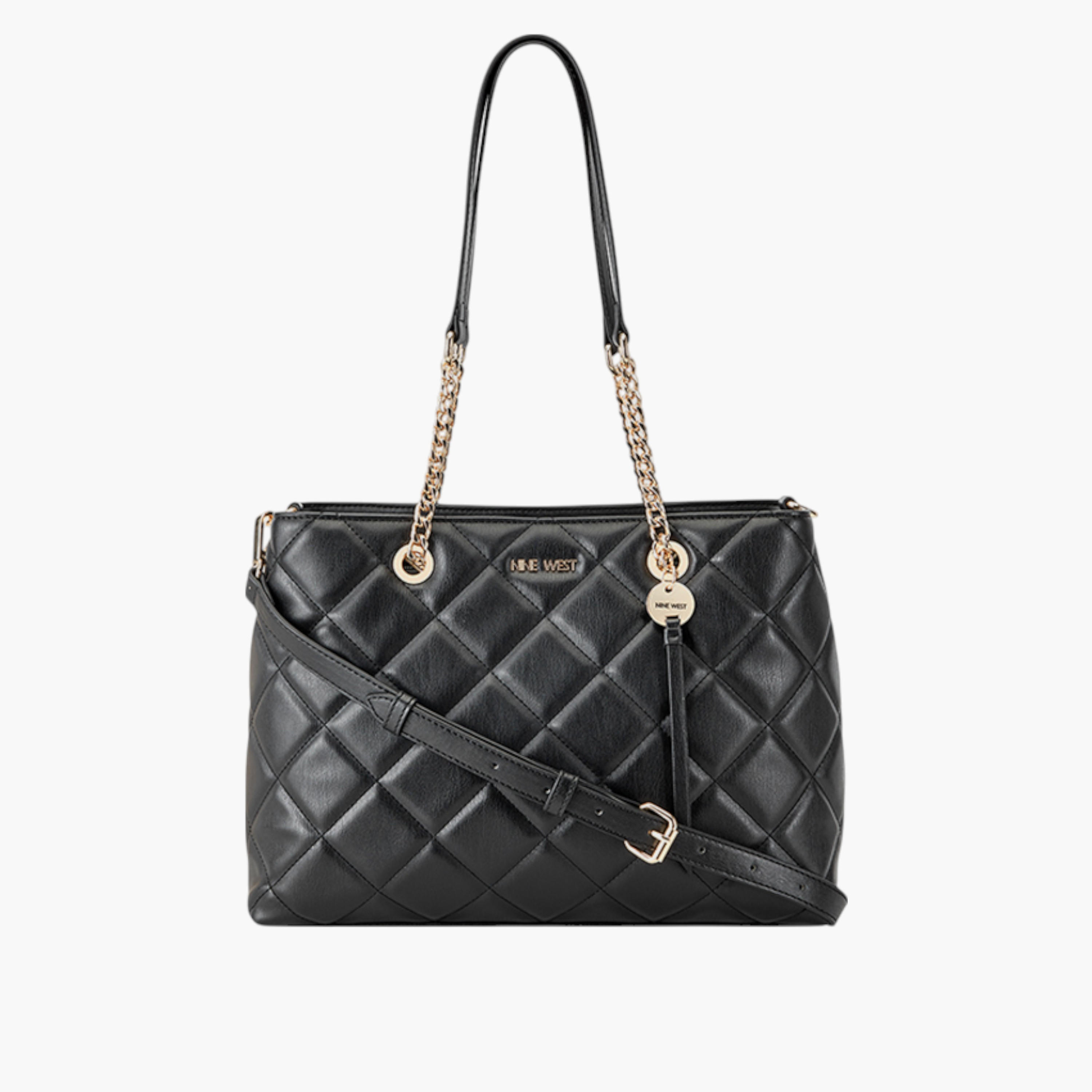 Nine West Quilted Tote Bag with Double Handle and Button Closure-women-bagsandwallets-handbags-image-3