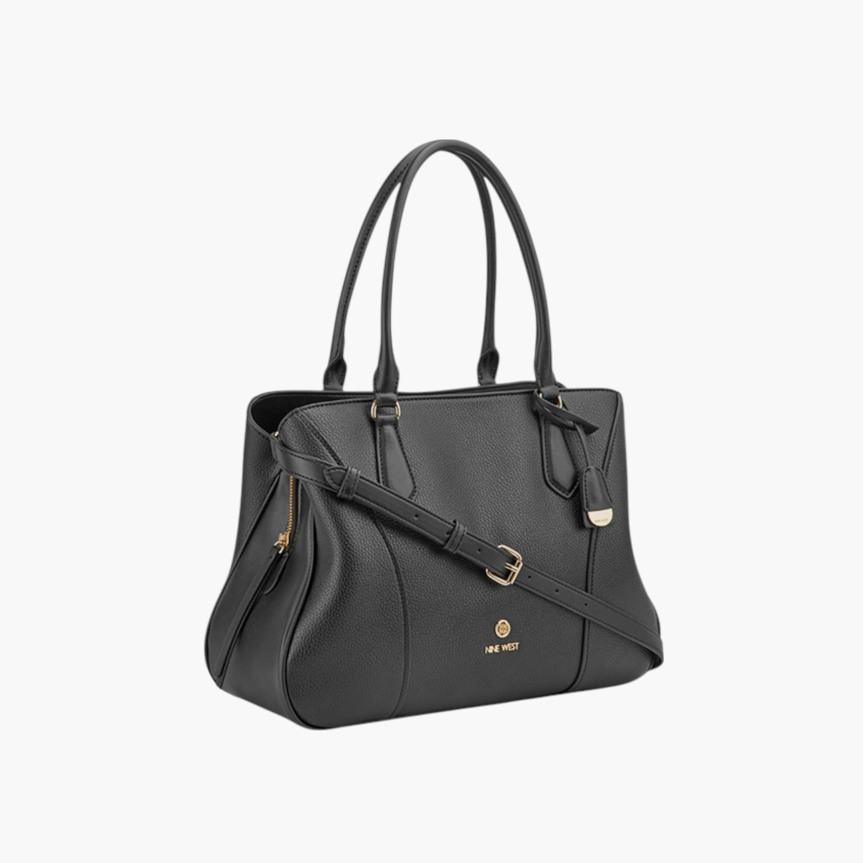 Nine West Solid Tote Bag with Detachable Strap and Zip Closure-women-bagsandwallets-handbags-image-3