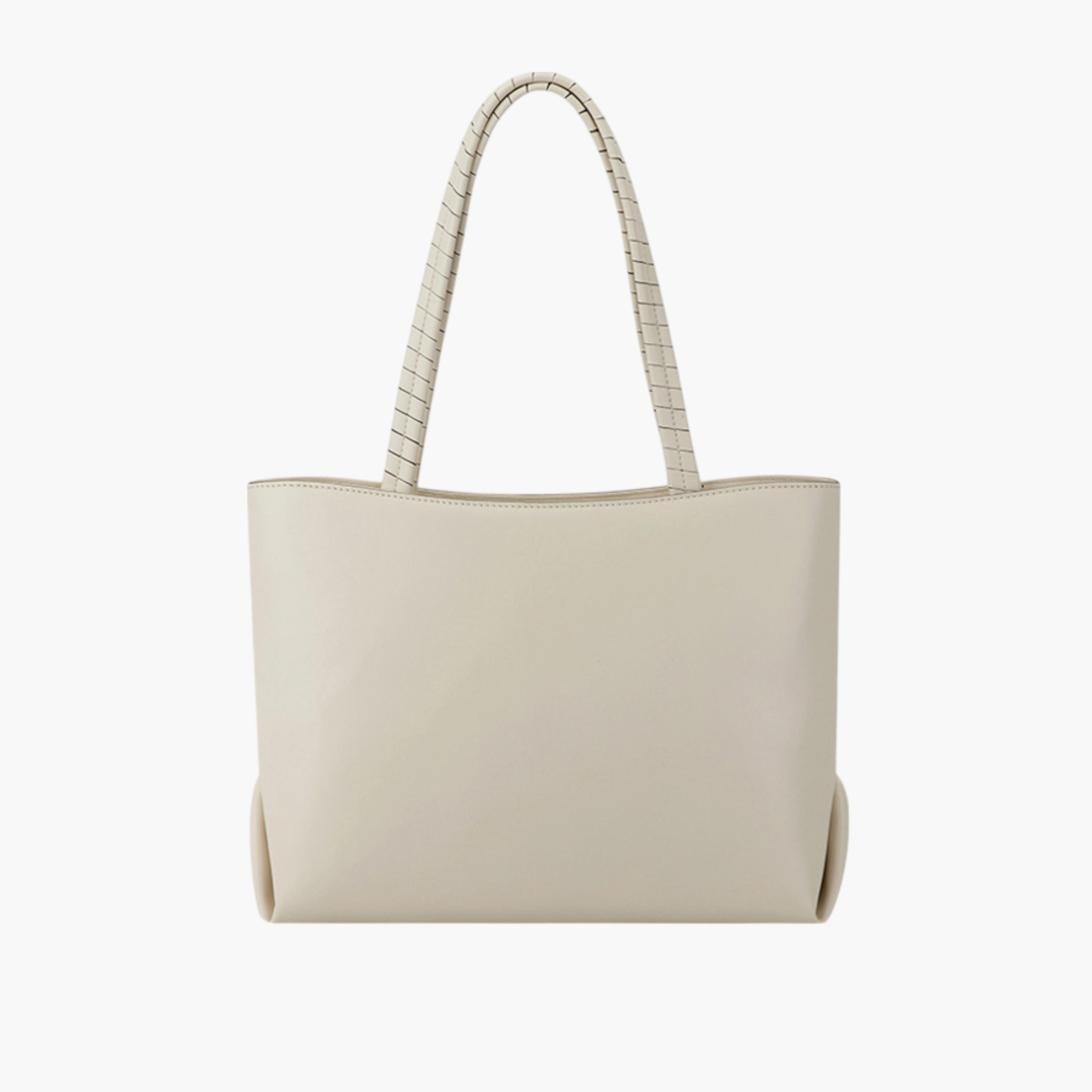 Nine West Solid Tote Bag with Double Braided Handle and Zip Closure-women-bagsandwallets-handbags-image-3