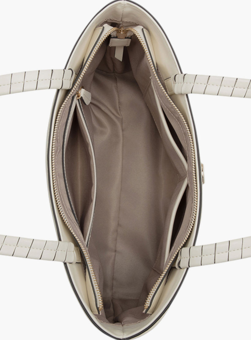 Nine West Solid Tote Bag with Double Braided Handle and Zip Closure-women-bagsandwallets-handbags-image-4