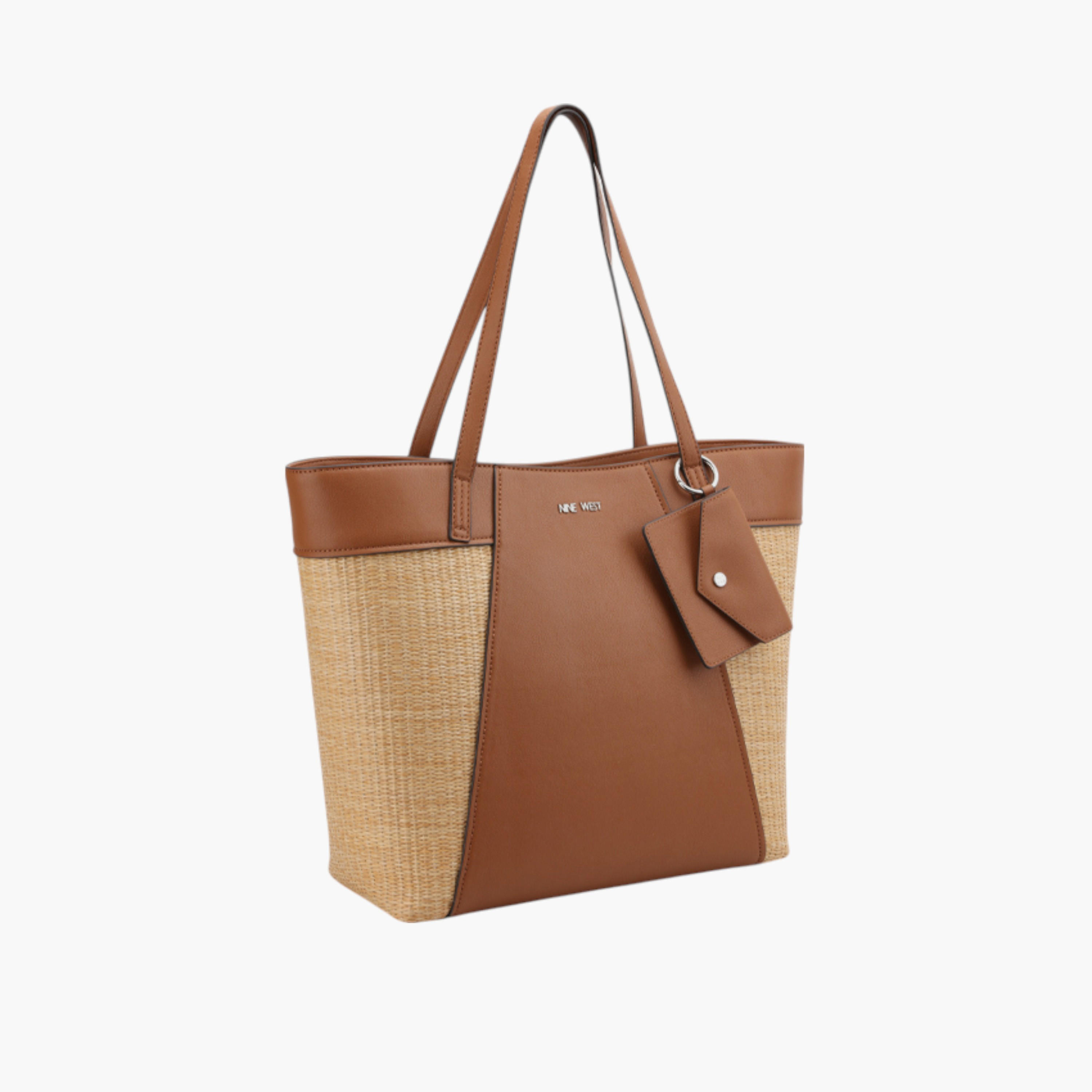 Nine West Textured Tote Bag with Double Handle and Button Closure-women-bagsandwallets-handbags-image-2