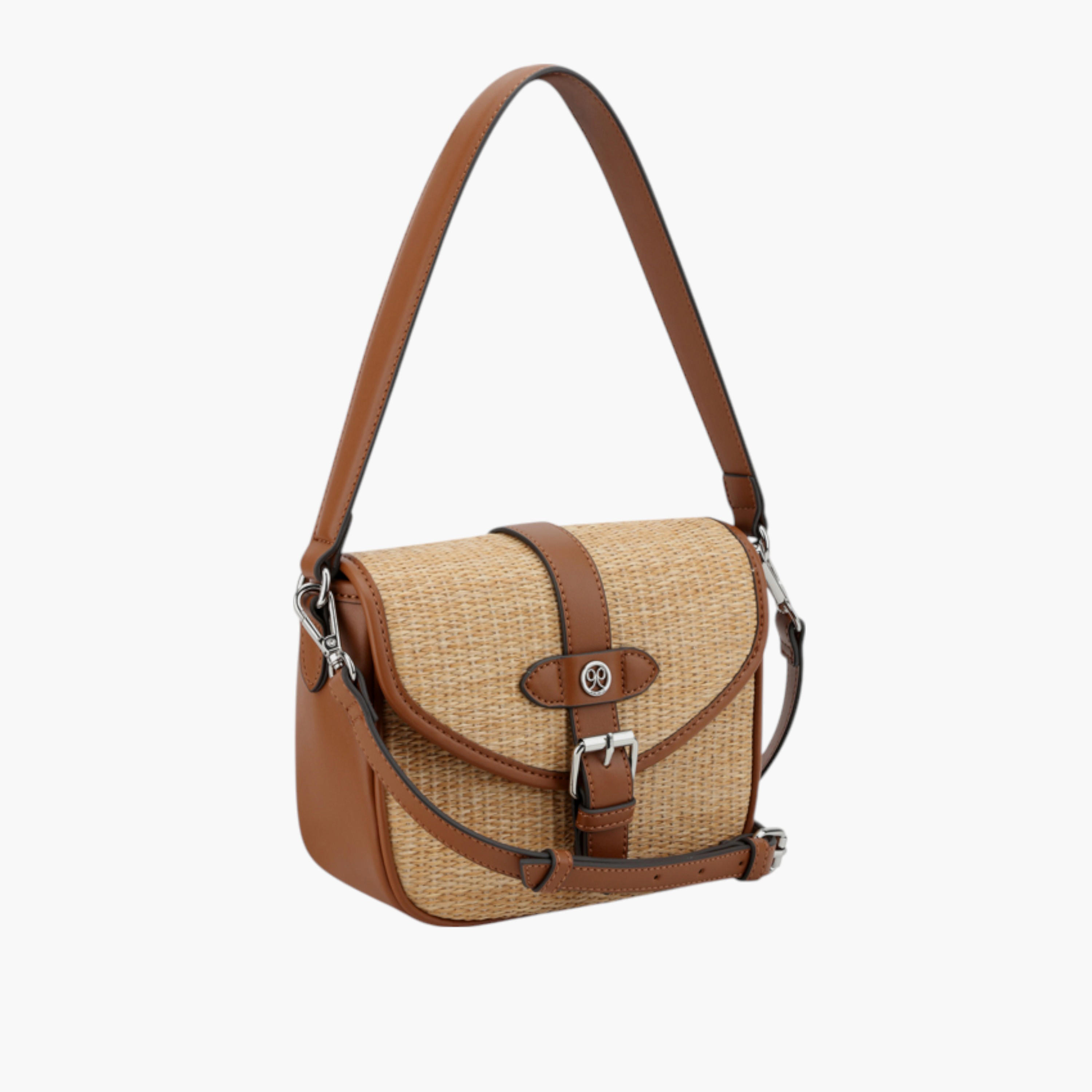 Nine West Textured Crossbody Bag with Button Closure-women-bagsandwallets-handbags-image-2