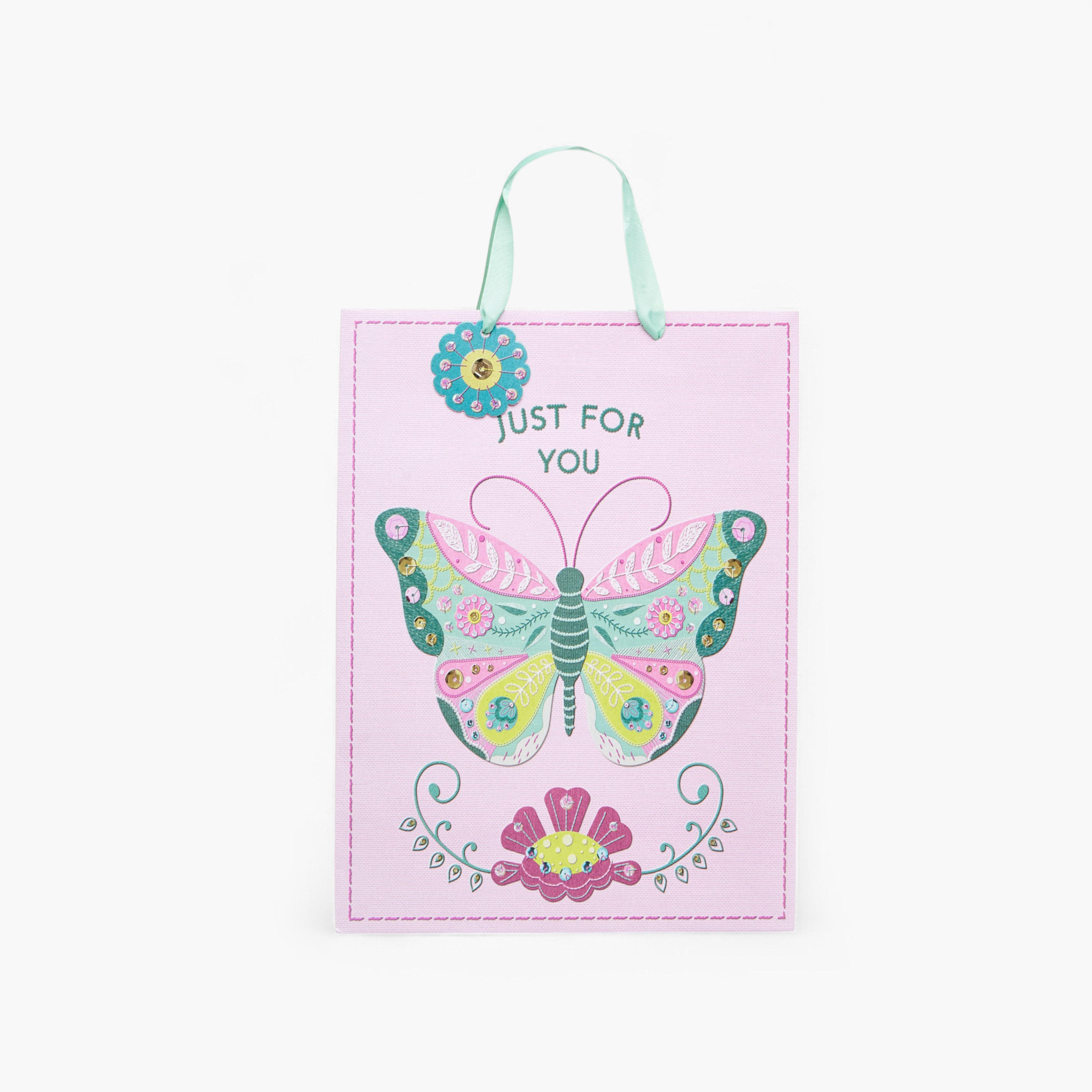 Just For You Print Paper Gift Bag with Handle - 26x12x32 cms-household-giftingaccessories-giftings-image-1