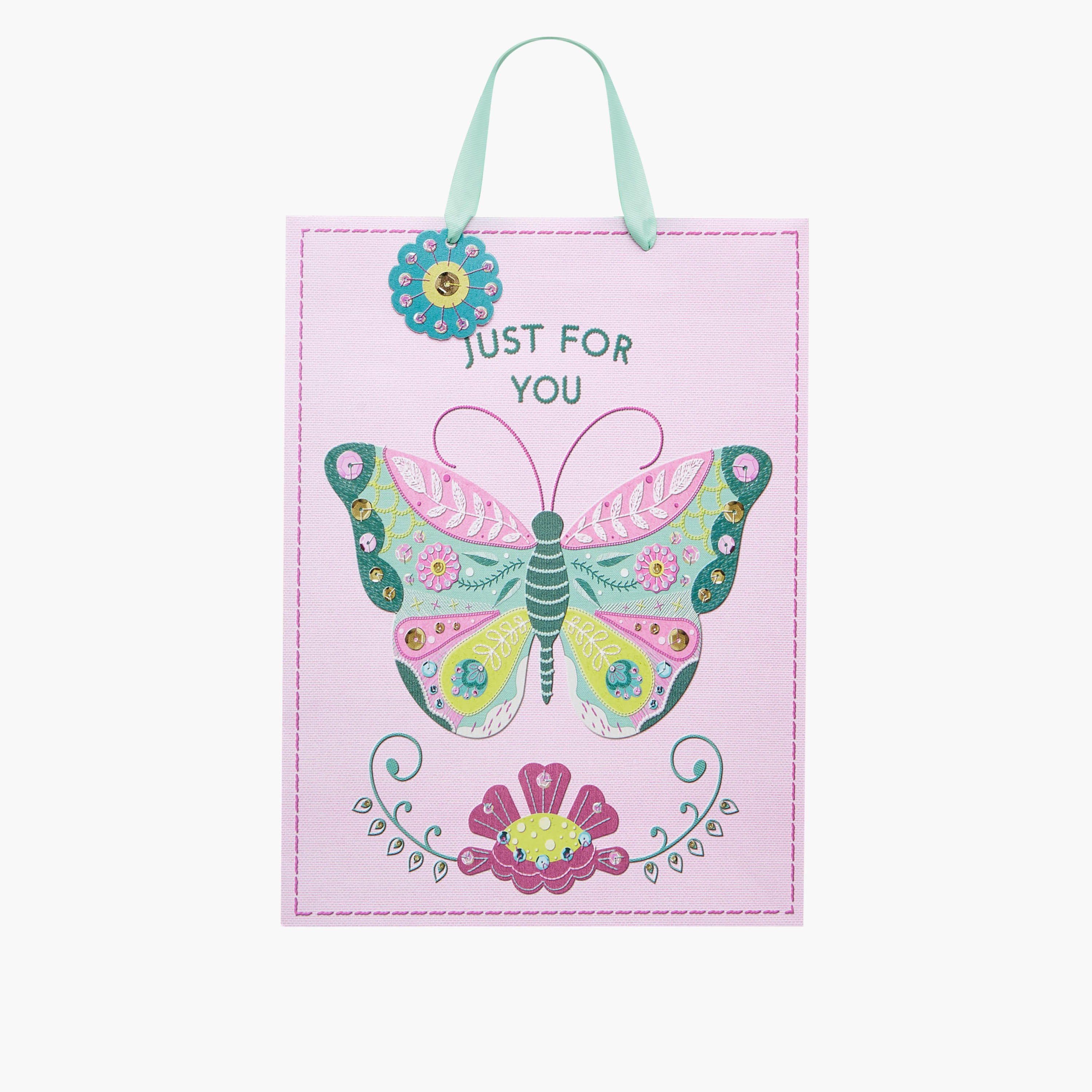 Just For You Print Paper Gift Bag with Handle - 31x12x42 cms-household-giftingaccessories-giftings-image-1