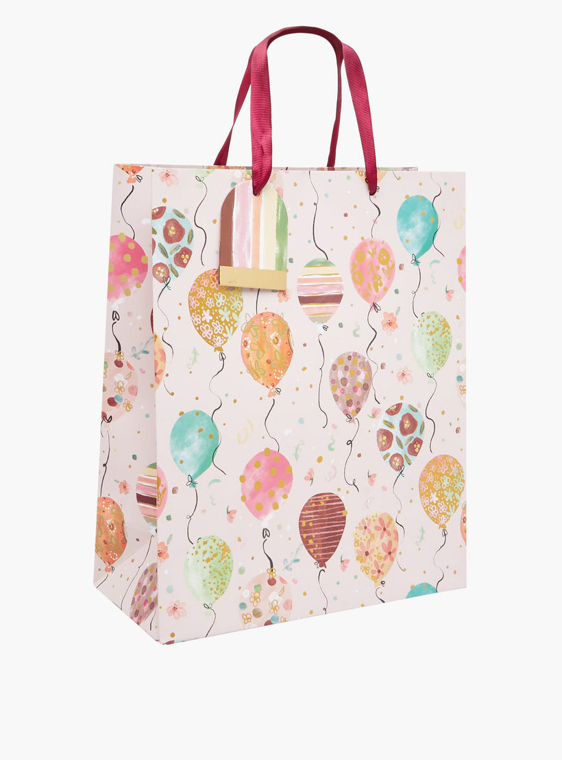 Balloon Print Paper Gift Bag with Handles - 26x12x32 cm-household-giftingaccessories-giftings-image-2