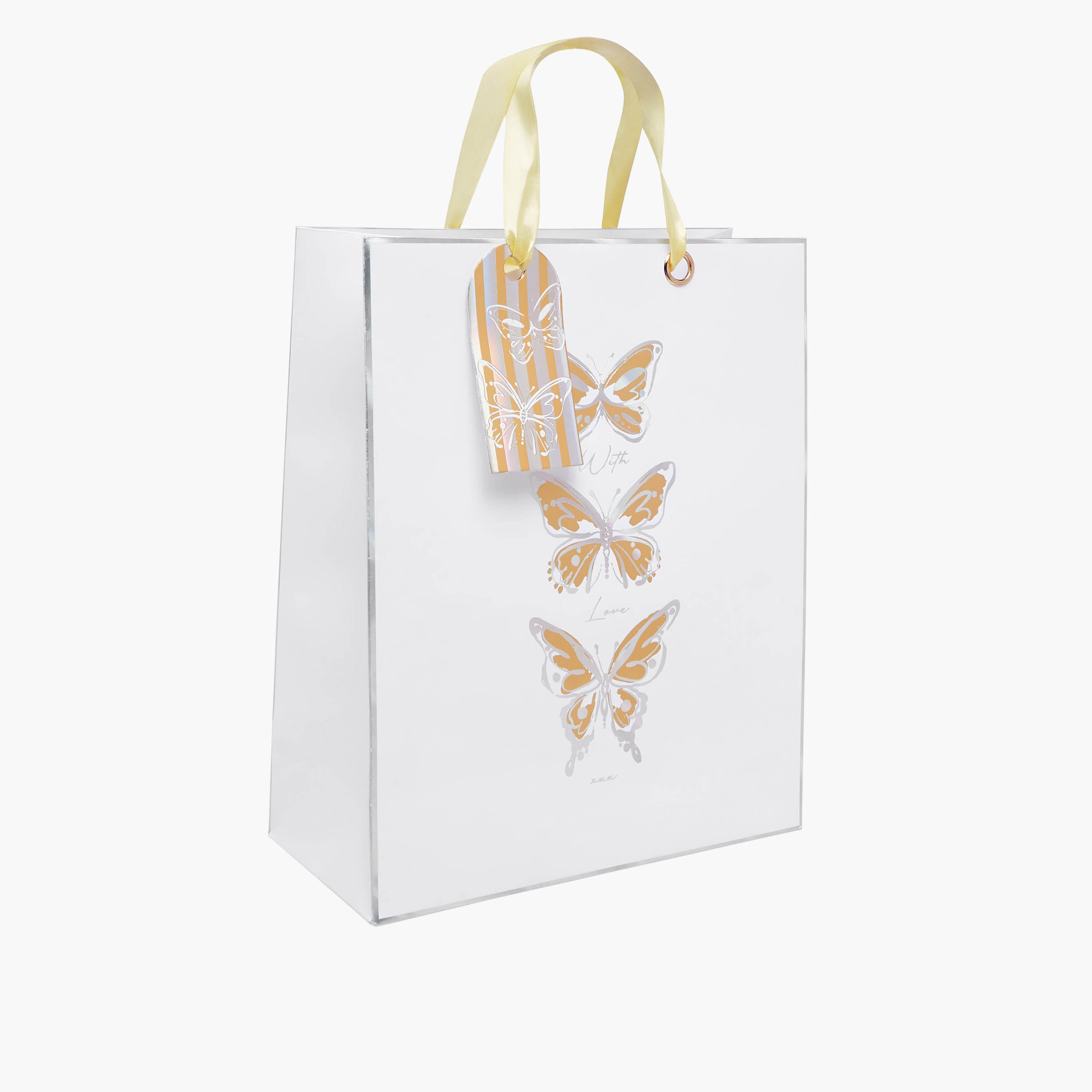 Butterfly Print Paper Gift Bag with Handle - 26x12x32 cms-household-giftingaccessories-giftings-image-2