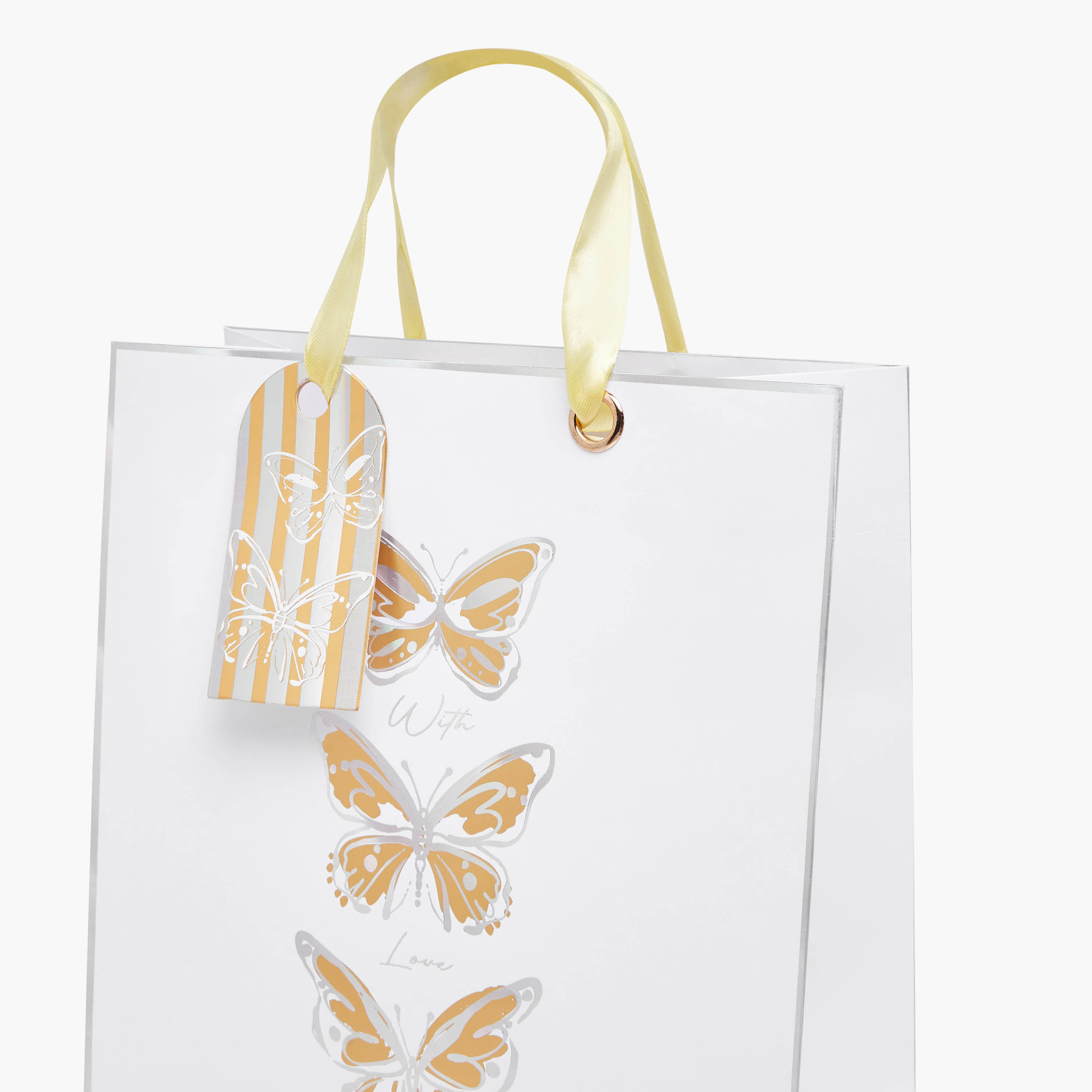 Butterfly Print Paper Gift Bag with Handle - 26x12x32 cms-household-giftingaccessories-giftings-image-3