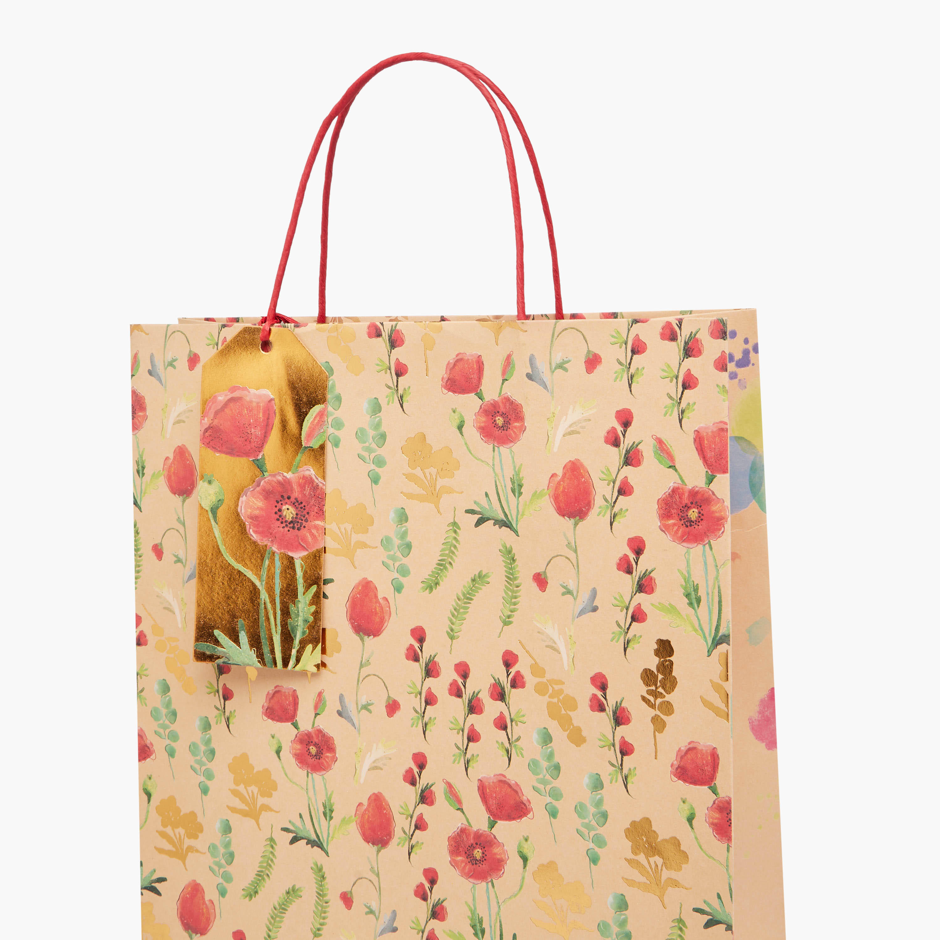 Floral Print Paper Gift Bag - 26x12x32 cms-household-giftingaccessories-giftings-image-3