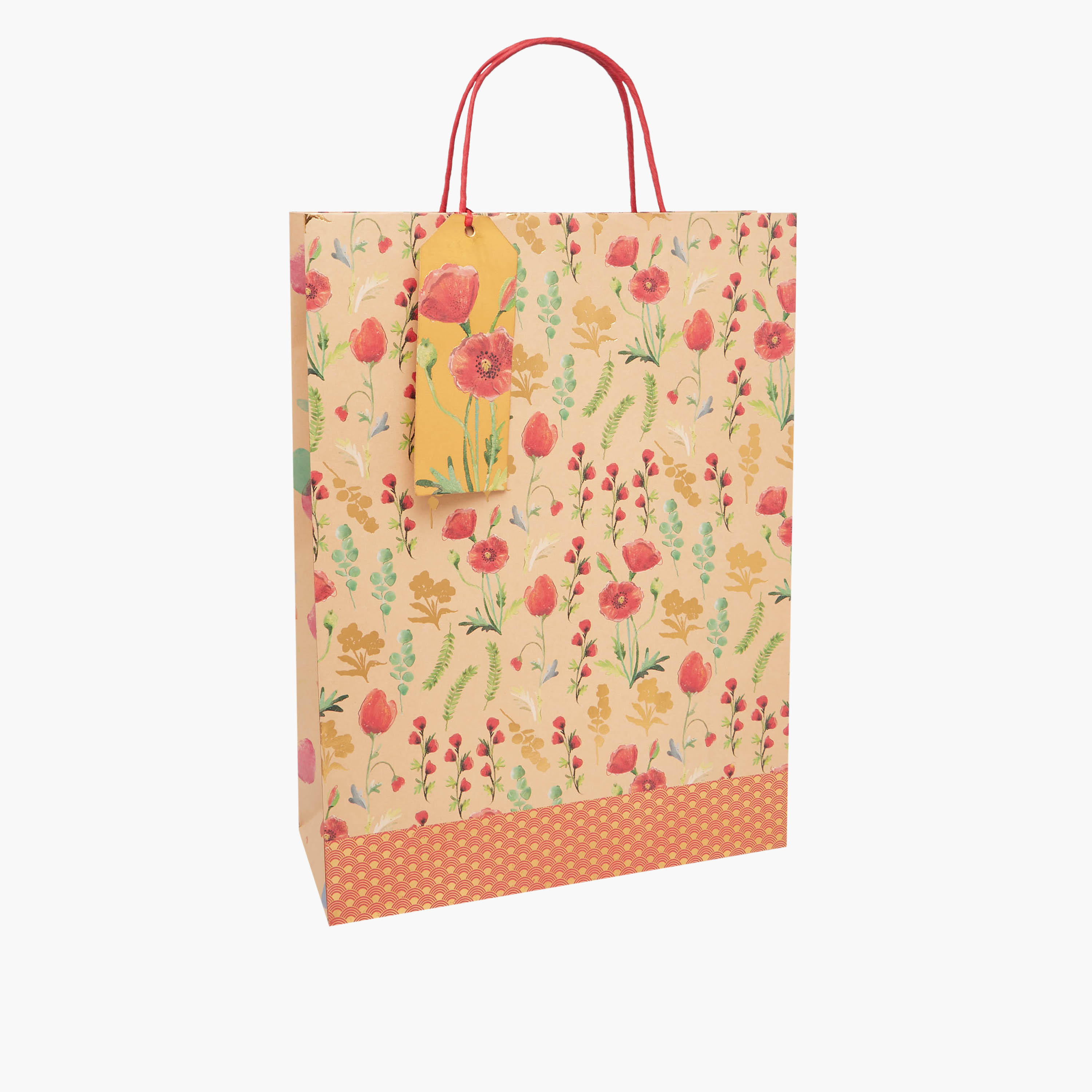 Floral Print Gift Bag with Handles-household-giftingaccessories-giftings-image-2