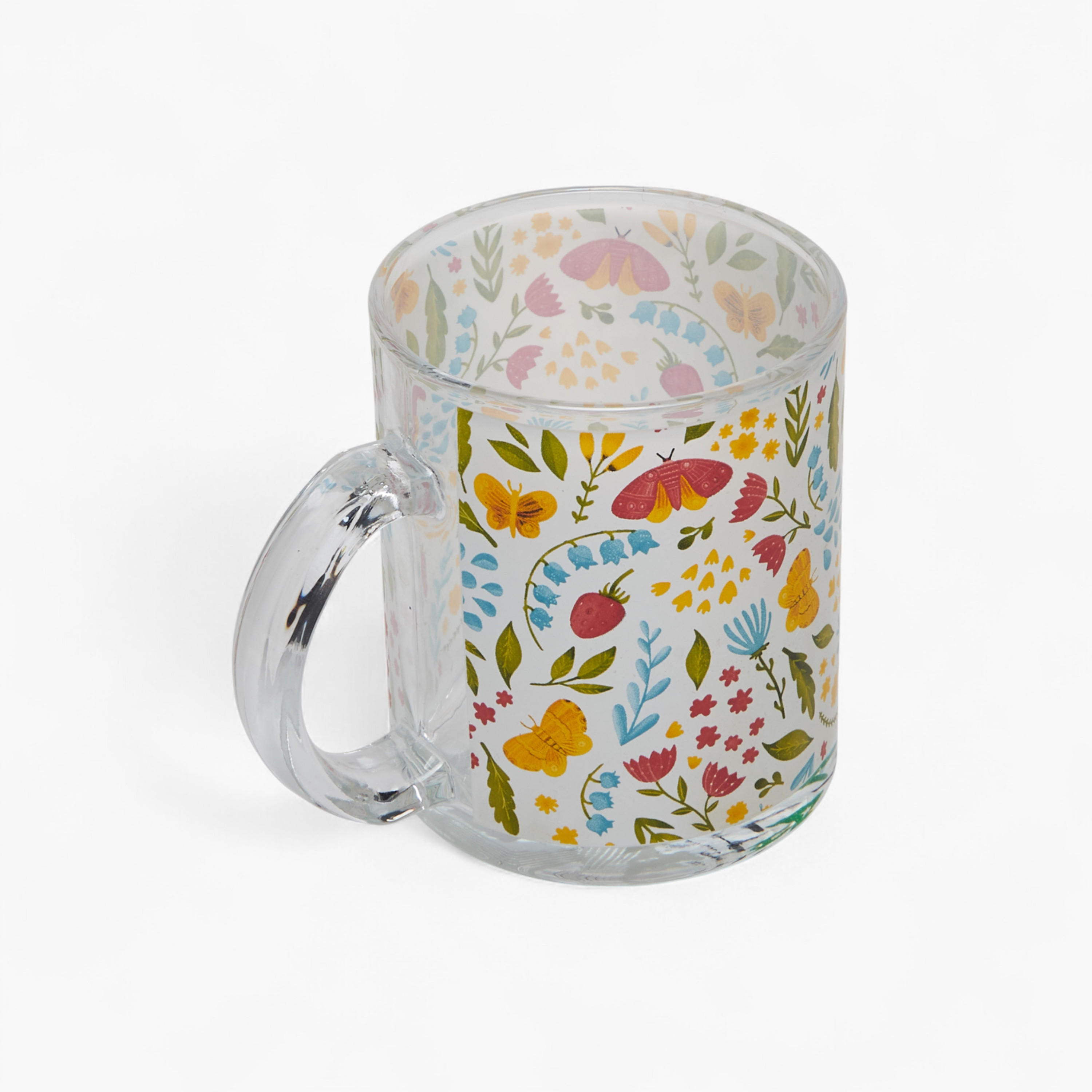 Floral Print Glass Mug with Handle - 310 ml-household-dining-teaandcoffee-mugsandcups-image-4