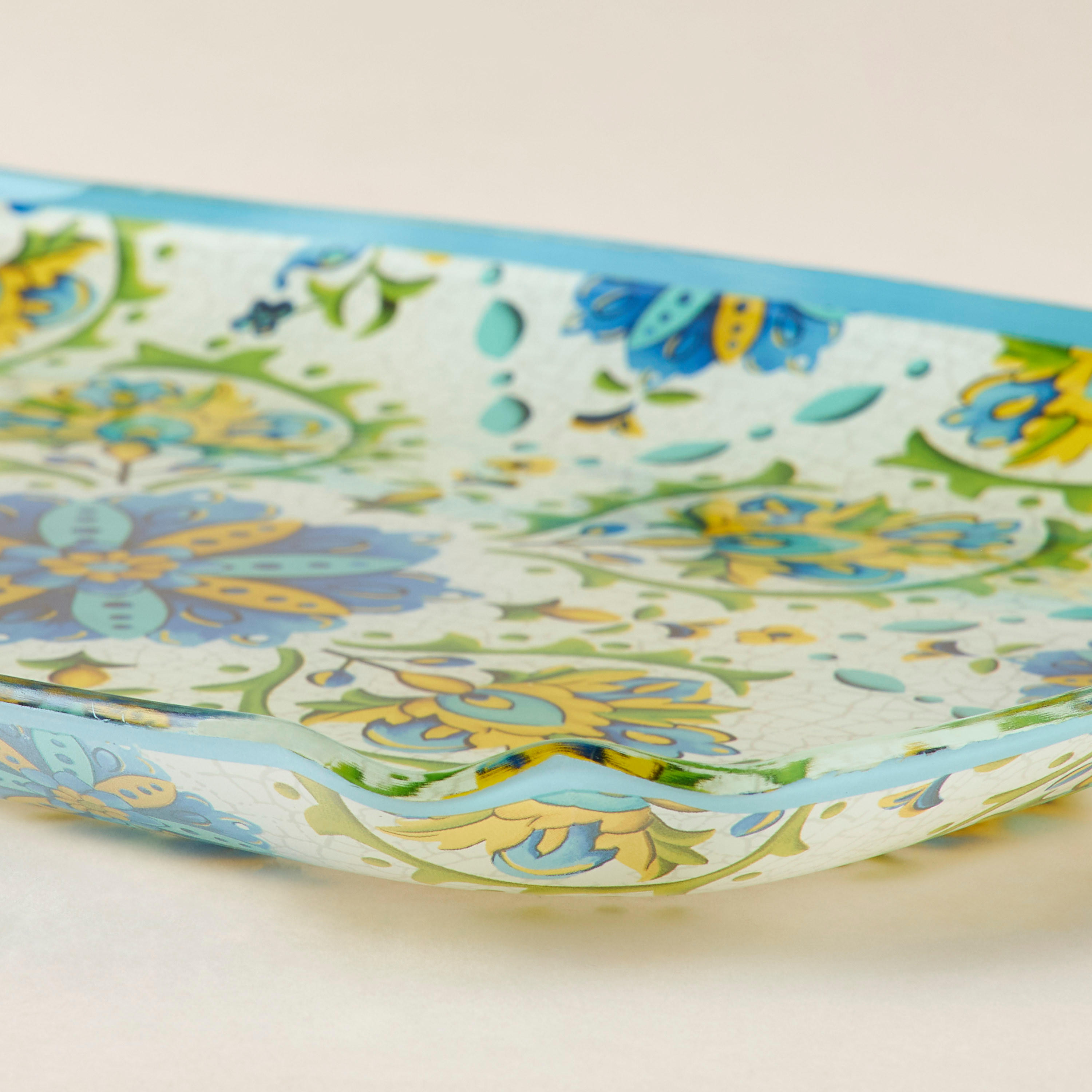 Lumira Printed Glass Serving Platter - 29x19 cms-household-dining-serveware-servingplatters-image-4