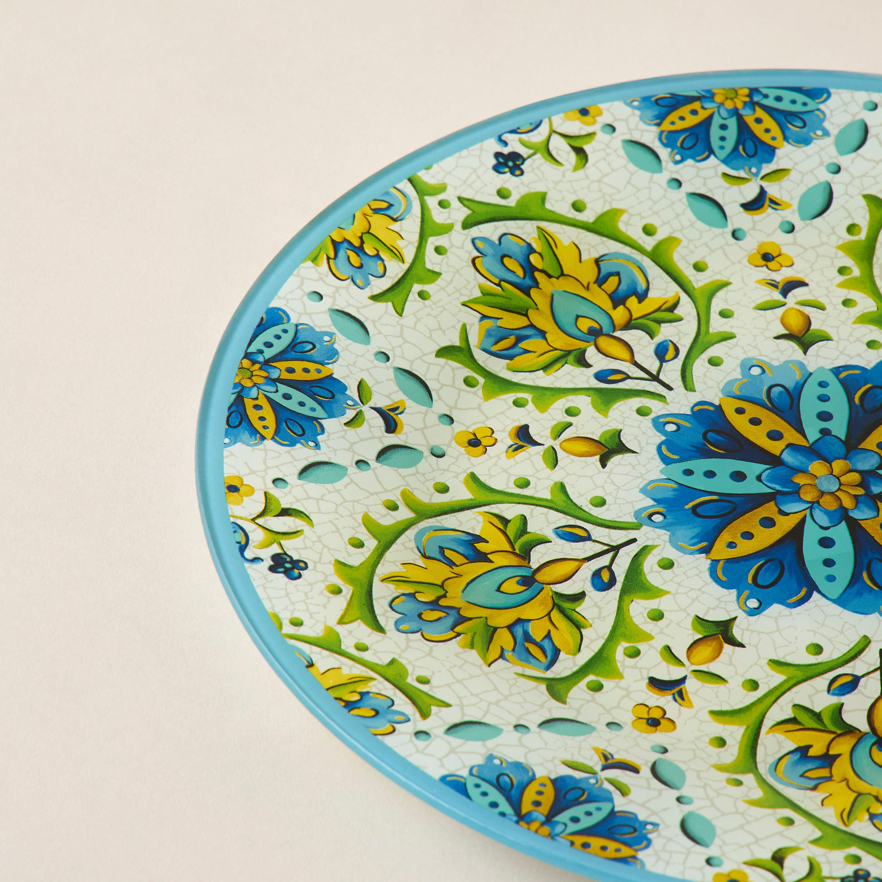 Lumira Printed Glass Serving Plate - 30 cms-household-dining-dinnerware-plates-image-3