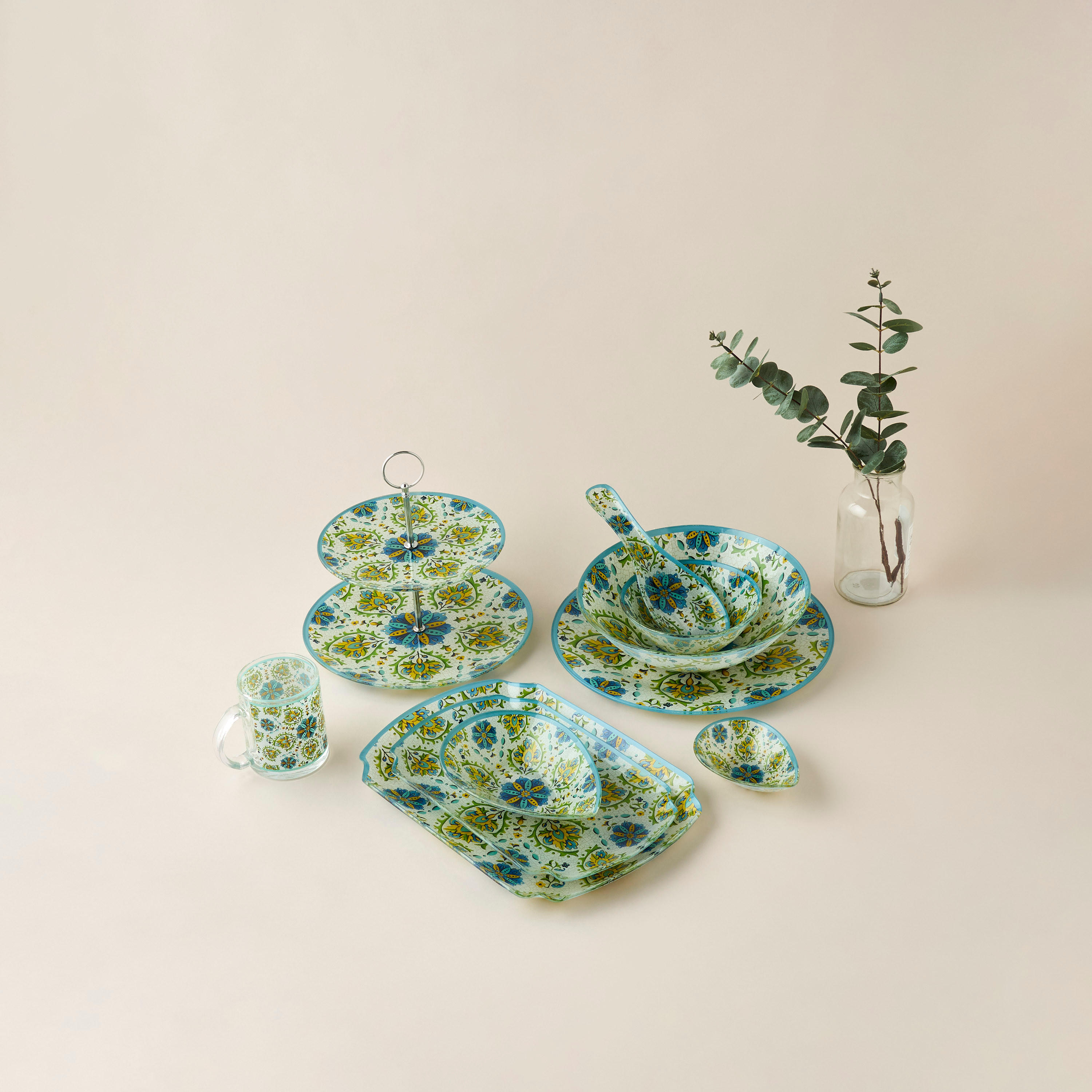 Lumira Printed Glass Serving Bowl - 15 cms-household-dining-dinnerware-bowls-image-5