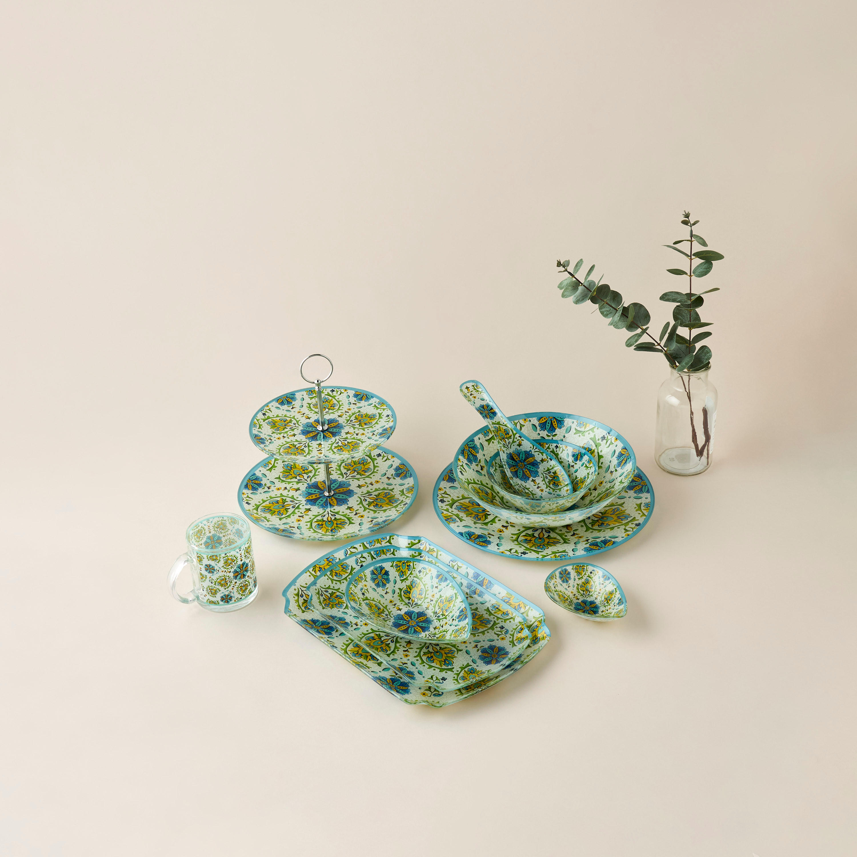 Lumira Printed 2-Tier Glass Cake Stand - 25 cms-household-dining-serveware-cakestands-image-5