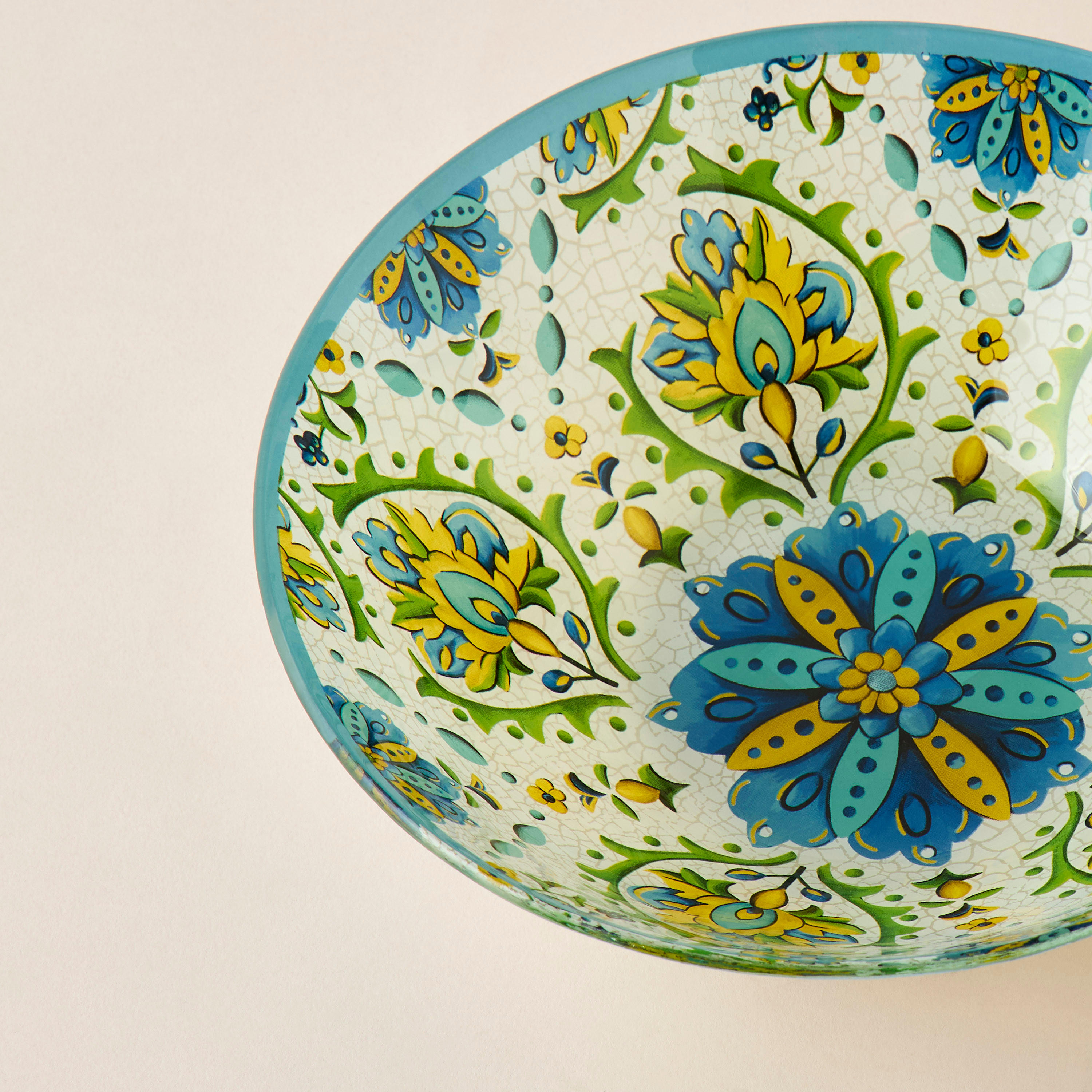 Lumira Printed Glass Serving Bowl - 24 cms-household-dining-dinnerware-bowls-image-3