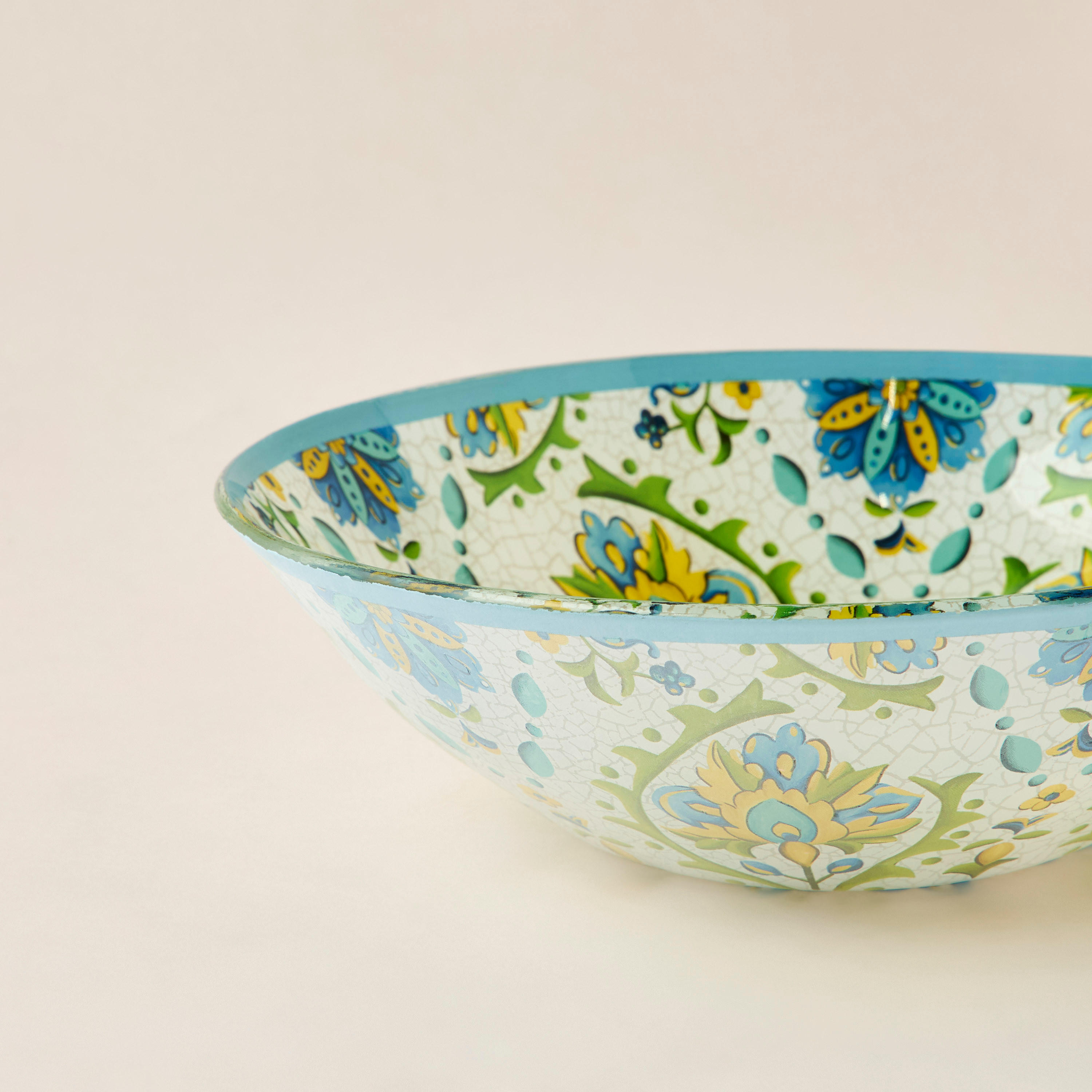 Lumira Printed Glass Serving Bowl - 24 cms-household-dining-dinnerware-bowls-image-4