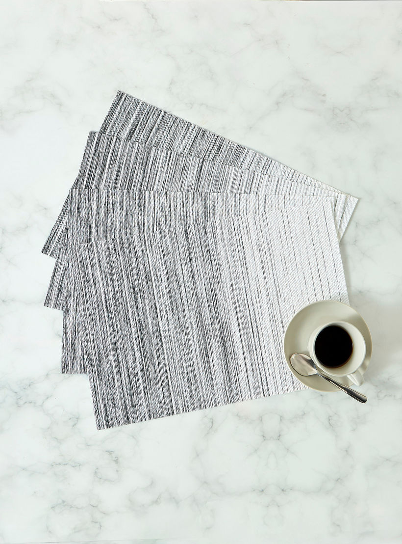 طقم لبادات صحون 4 قطع بألوان متدرجة بارزة الملمس-household-dining-tablelinen-placemats-image-1