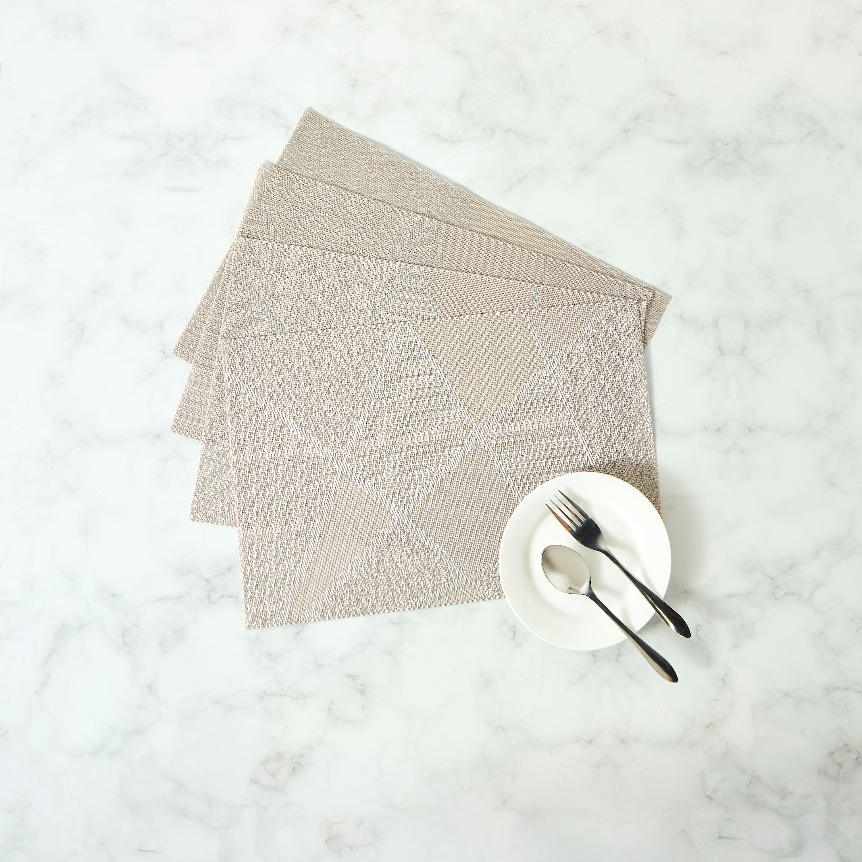 Textured 4-Piece Placemat Set-household-dining-tablelinen-placemats-image-1