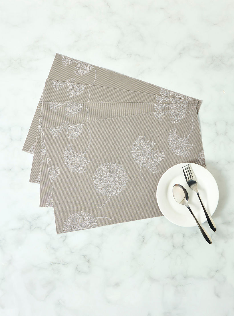 Dandelion Textured 4-Piece Placemat Set-household-dining-tablelinen-placemats-image-1