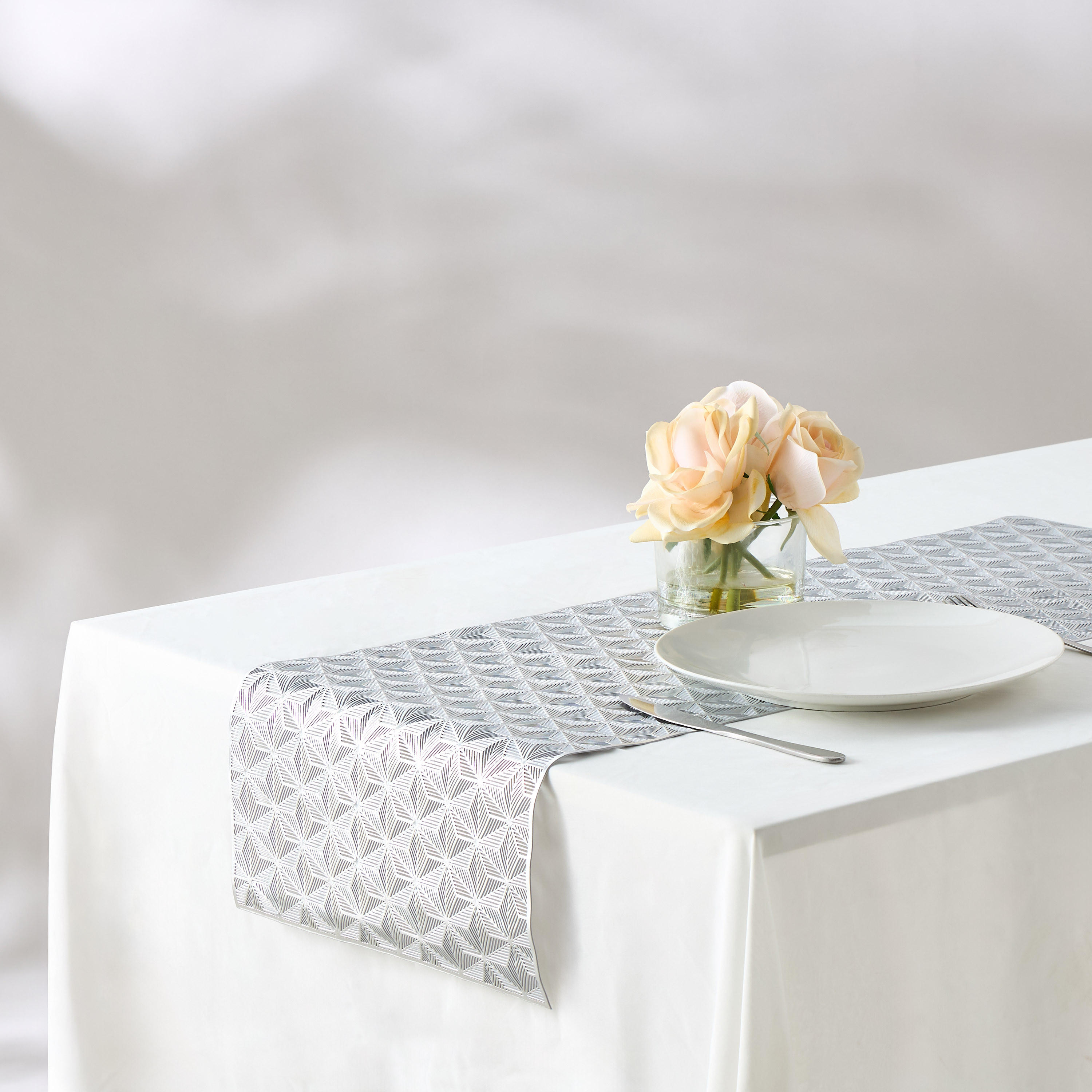 Elan Geometric Print Table Runner - 92x33 cms-household-dining-tablelinen-runnersandtablecovers-image-1