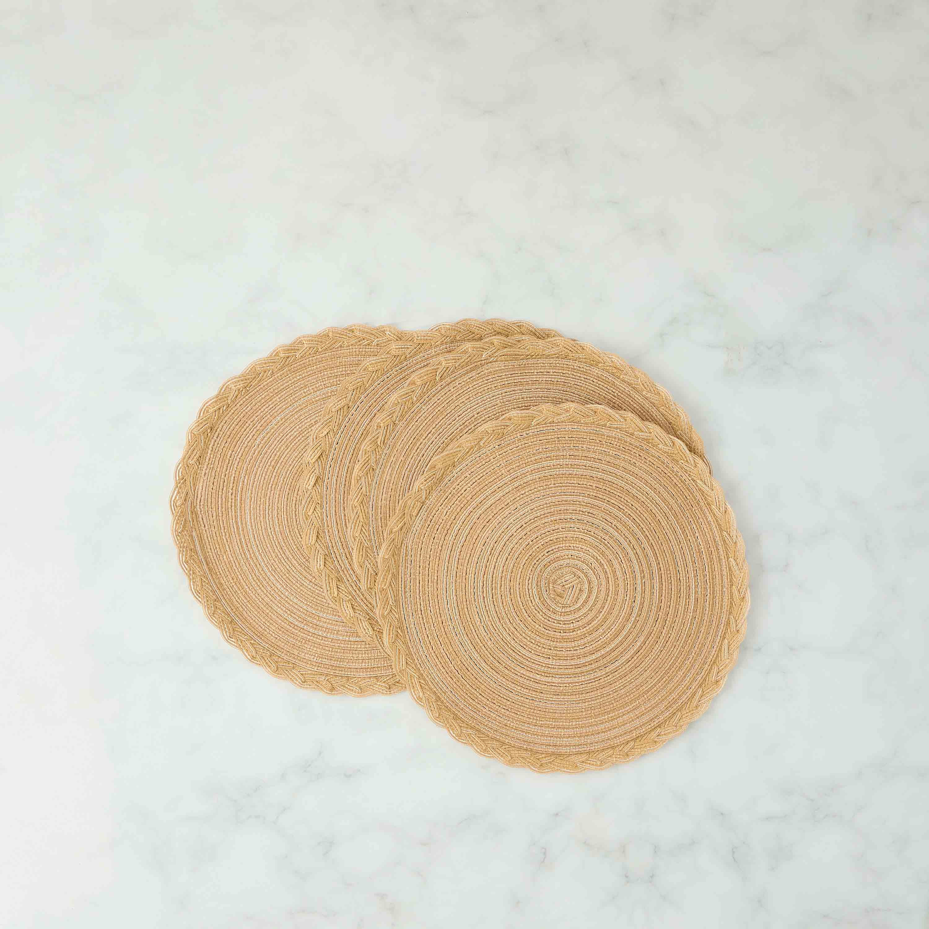 Braided 4-Piece Round Placemat Set - 38 cms-household-dining-tablelinen-placemats-image-2