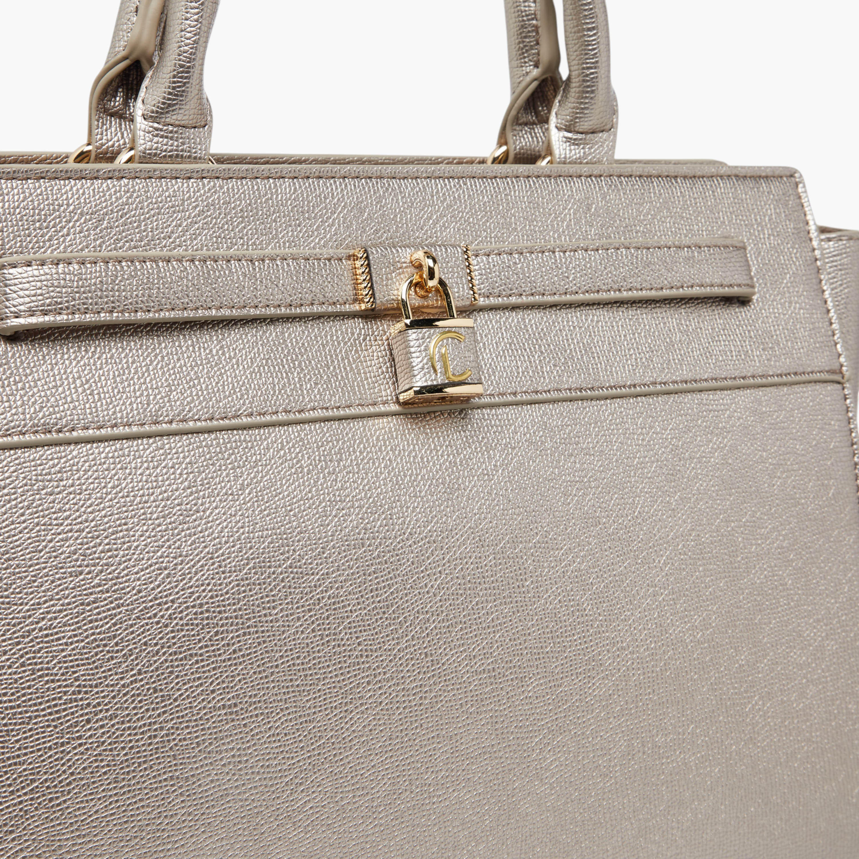 Le Confort Solid Tote Bag with Zip Closure-women-bagsandwallets-handbags-image-5