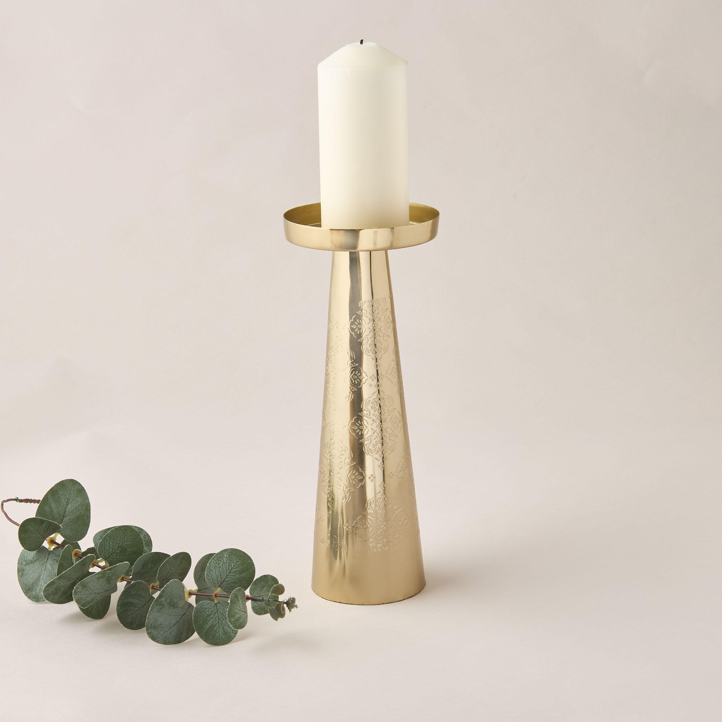 Arabic Design Pillar Candleholder - 26 cm-household-decor-candleholdersandlanterns-image-1