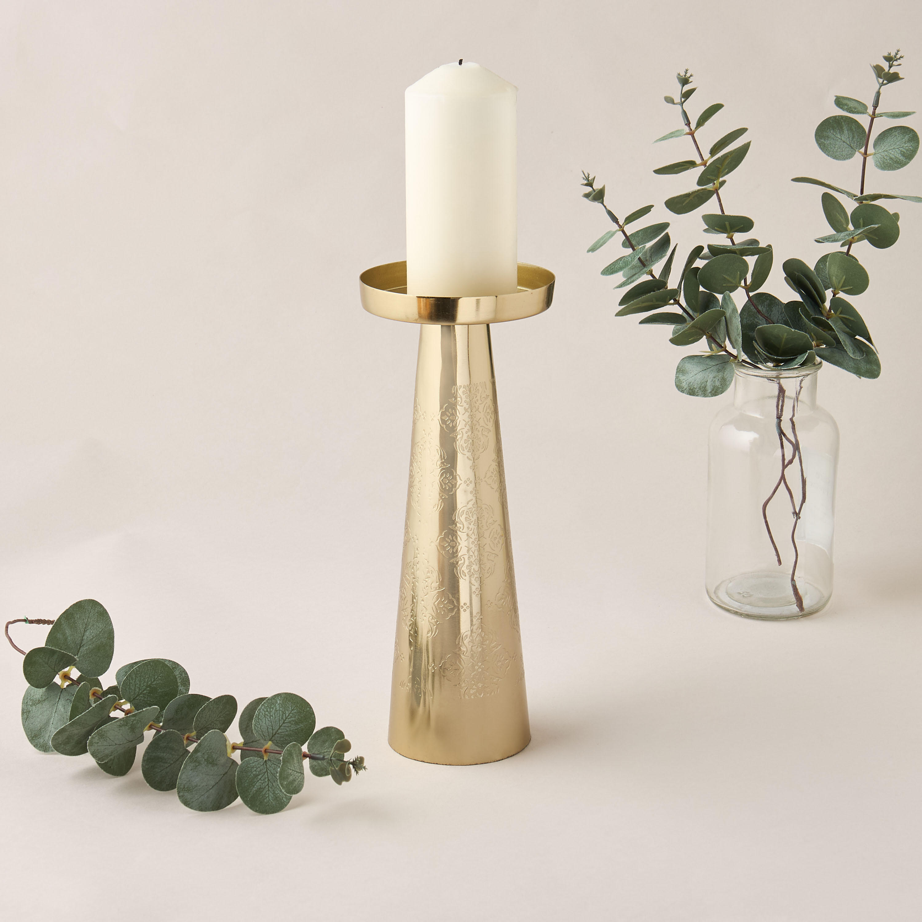 Arabic Design Pillar Candleholder - 26 cm-household-decor-candleholdersandlanterns-image-2