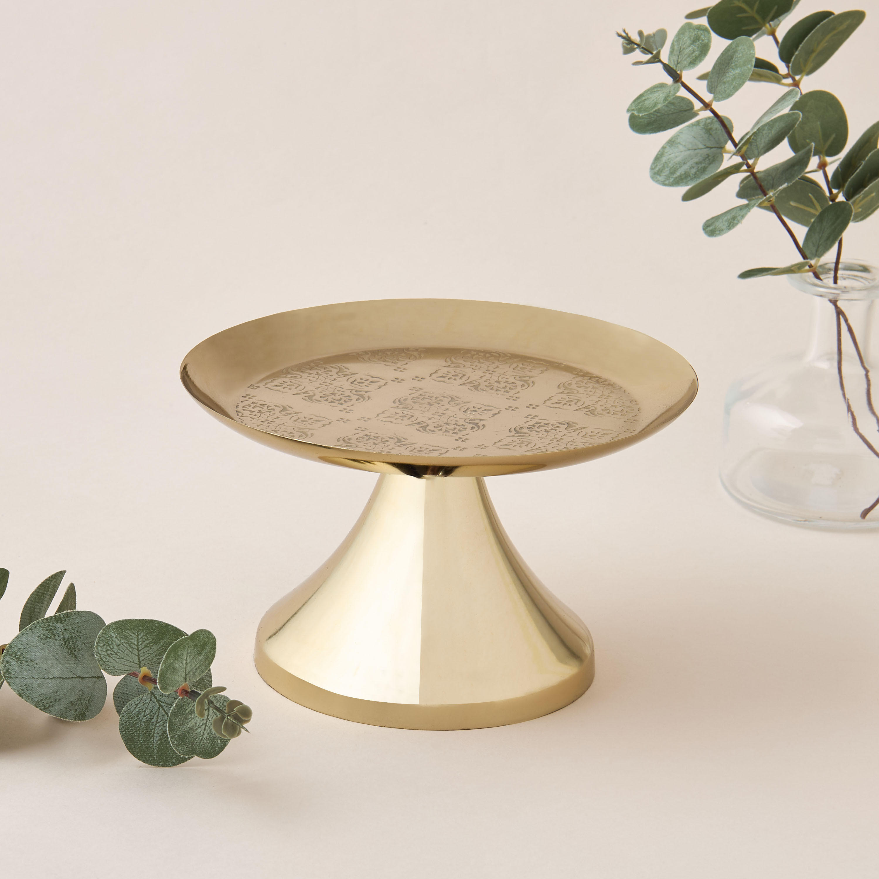 Arabic Embossed Metal Cake Stand - 20 cms-household-dining-serveware-cakestands-image-2