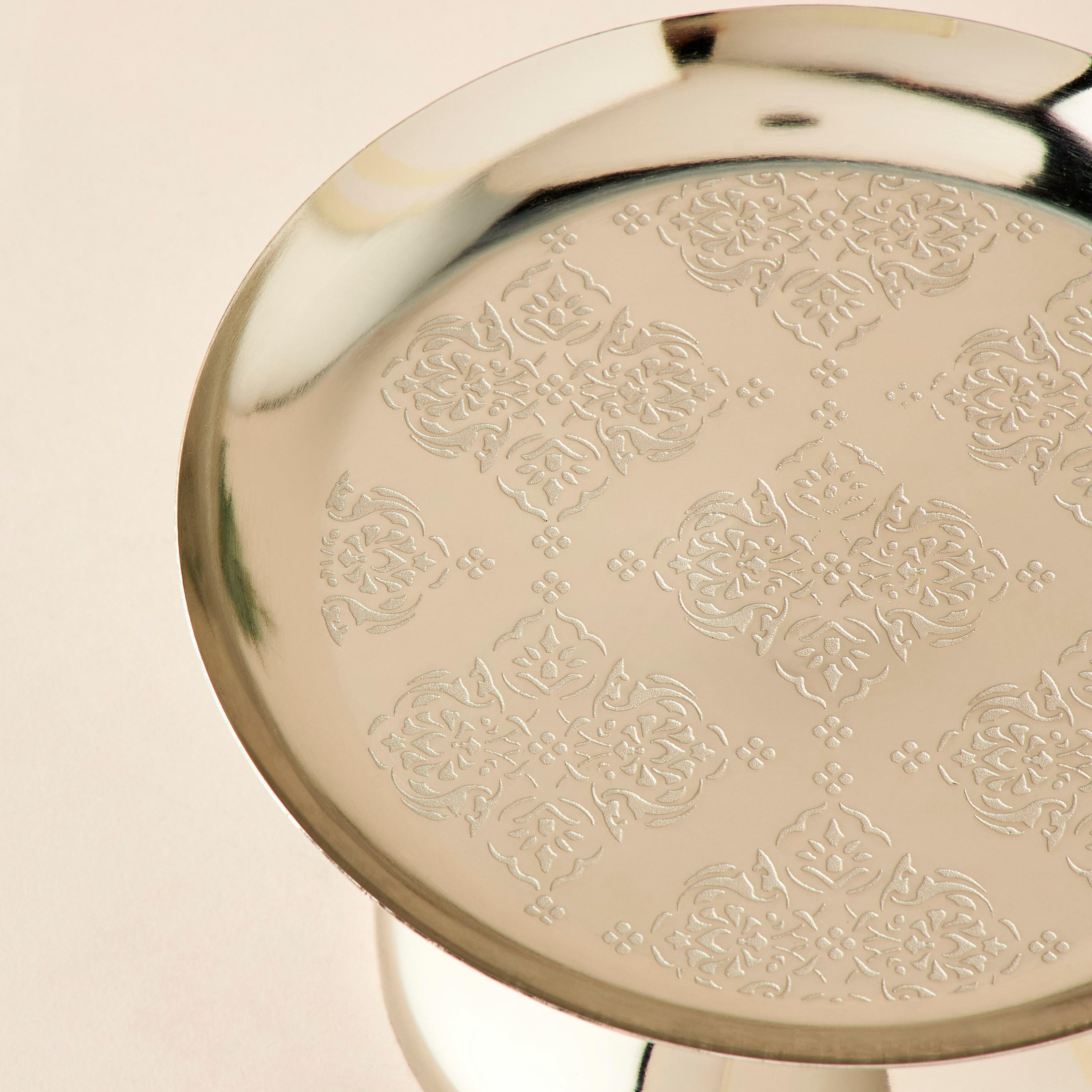 Embossed Footed Metal Cake Stand - 20 cms-household-dining-serveware-cakestands-image-3