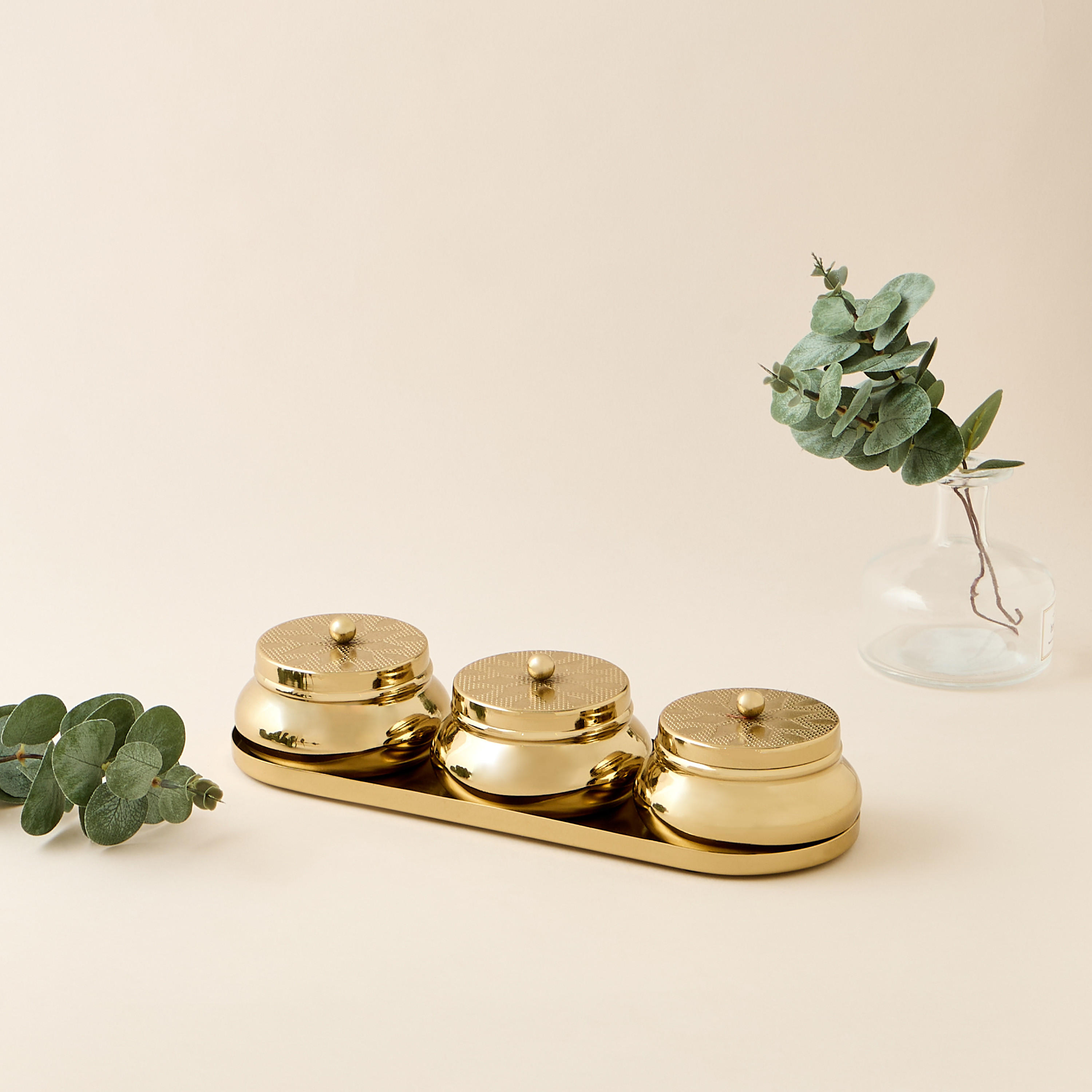 Embossed 4-Piece Bowl and Tray Set-household-dining-dinnerware-bowls-image-2