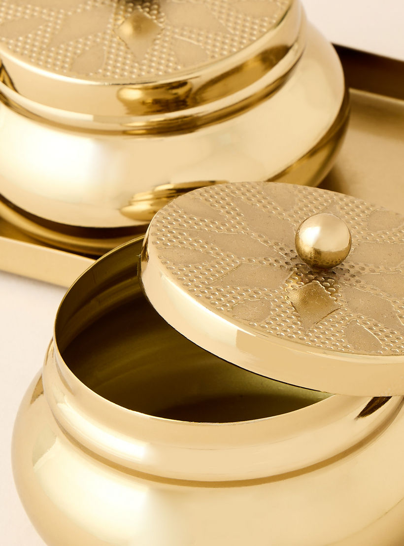 Embossed 4-Piece Bowl and Tray Set-household-dining-dinnerware-bowls-image-4
