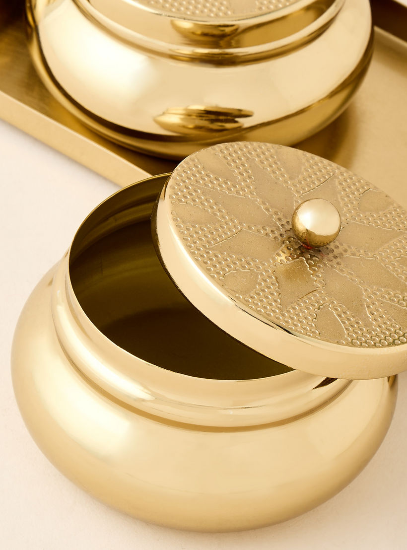 Embossed 4-Piece Bowl and Tray Set-household-dining-dinnerware-bowls-image-5