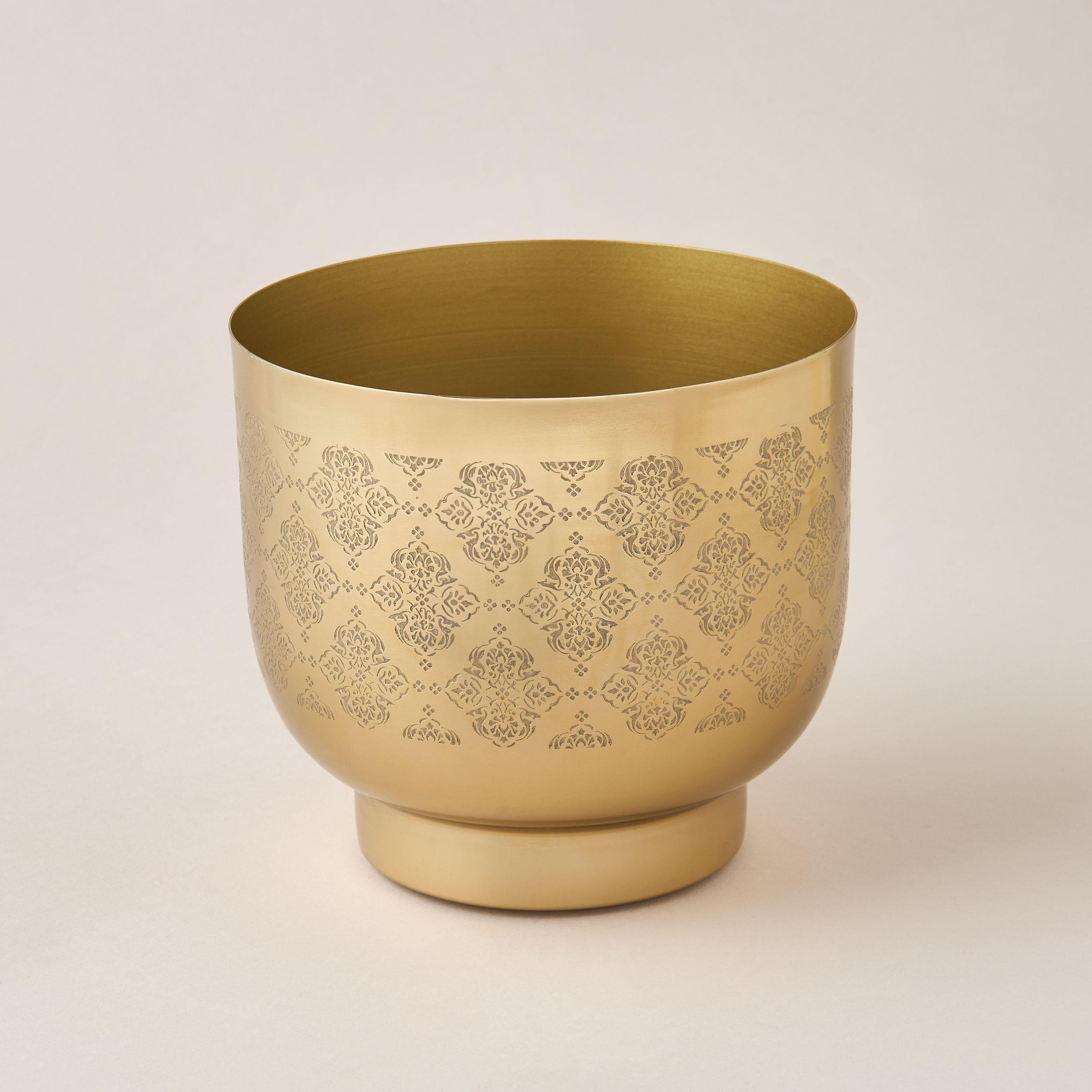 Arabic Design Metallic Planter - 15 cms-household-gardenandoutdoor-potsandplanters-image-1
