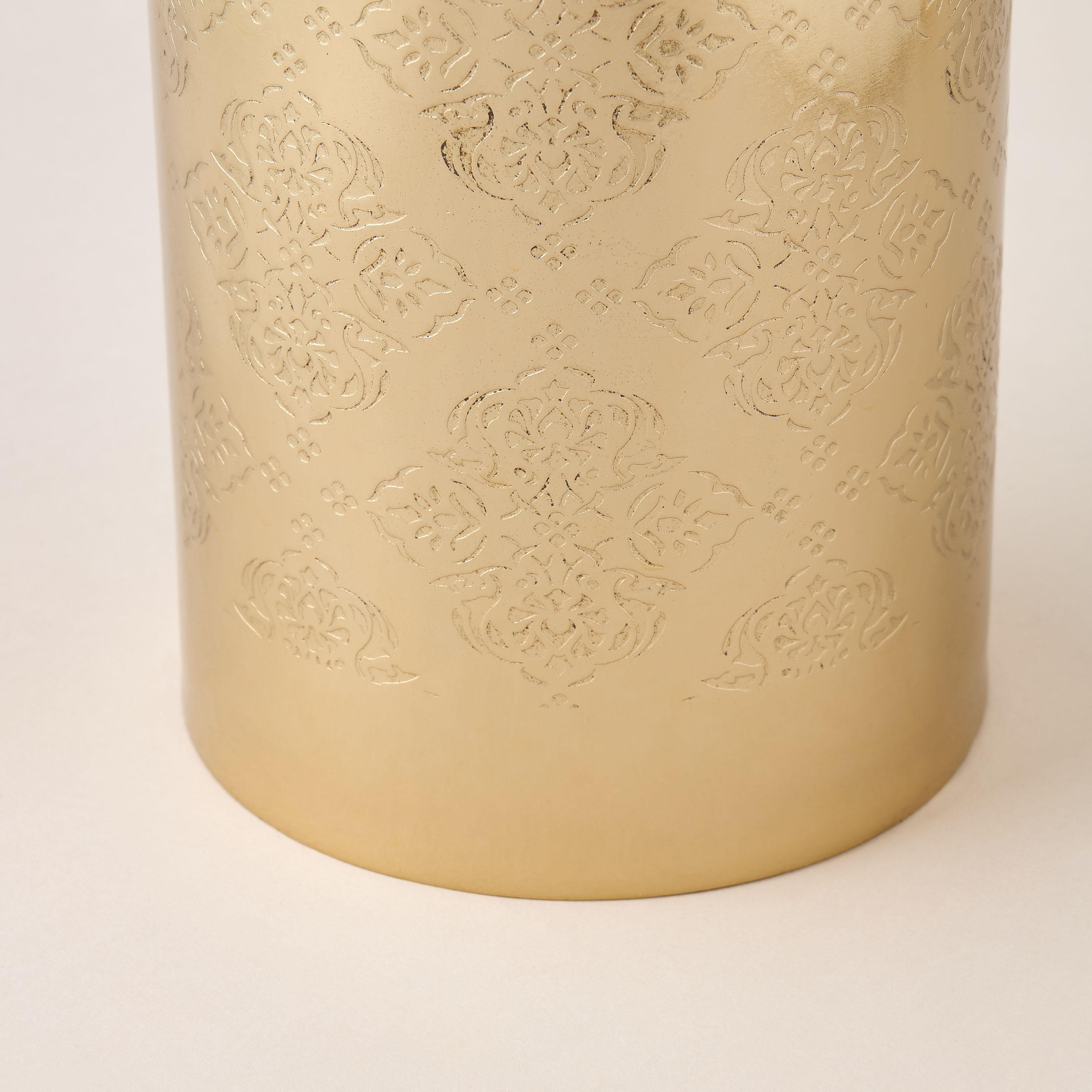 Embossed Metal Vase - 13x13x24 cms-household-decor-vasesandbowls-image-5