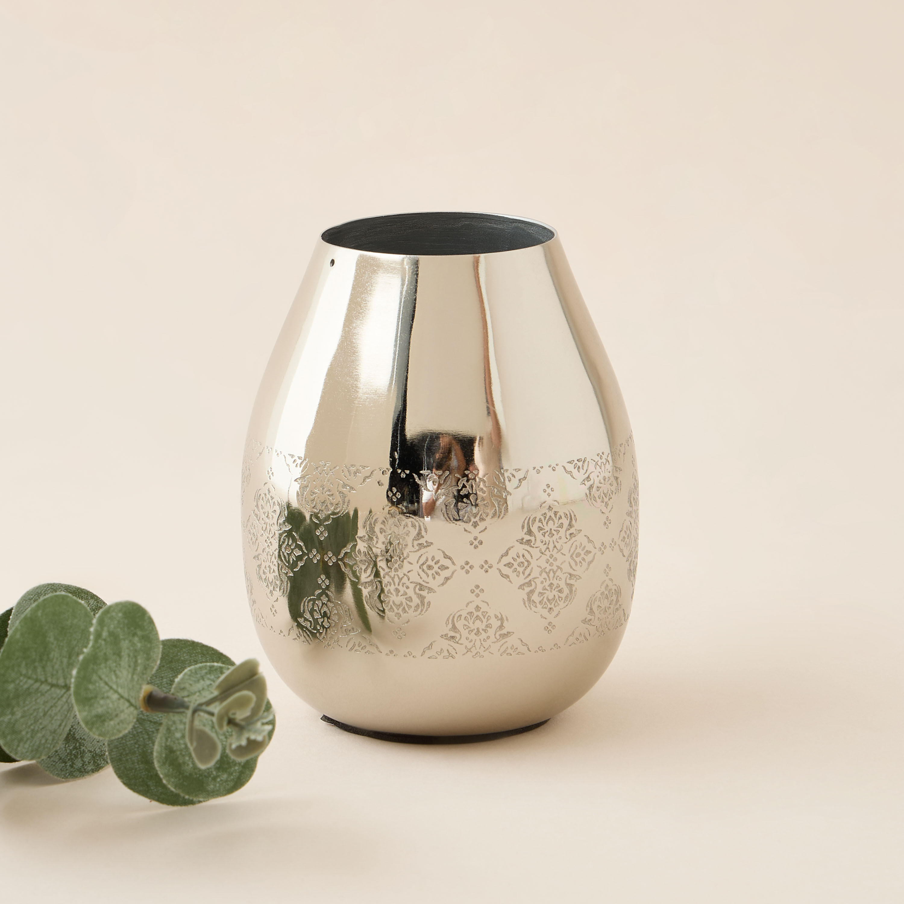 Floral Etched Vase - 10 cms-household-decor-vasesandbowls-image-1