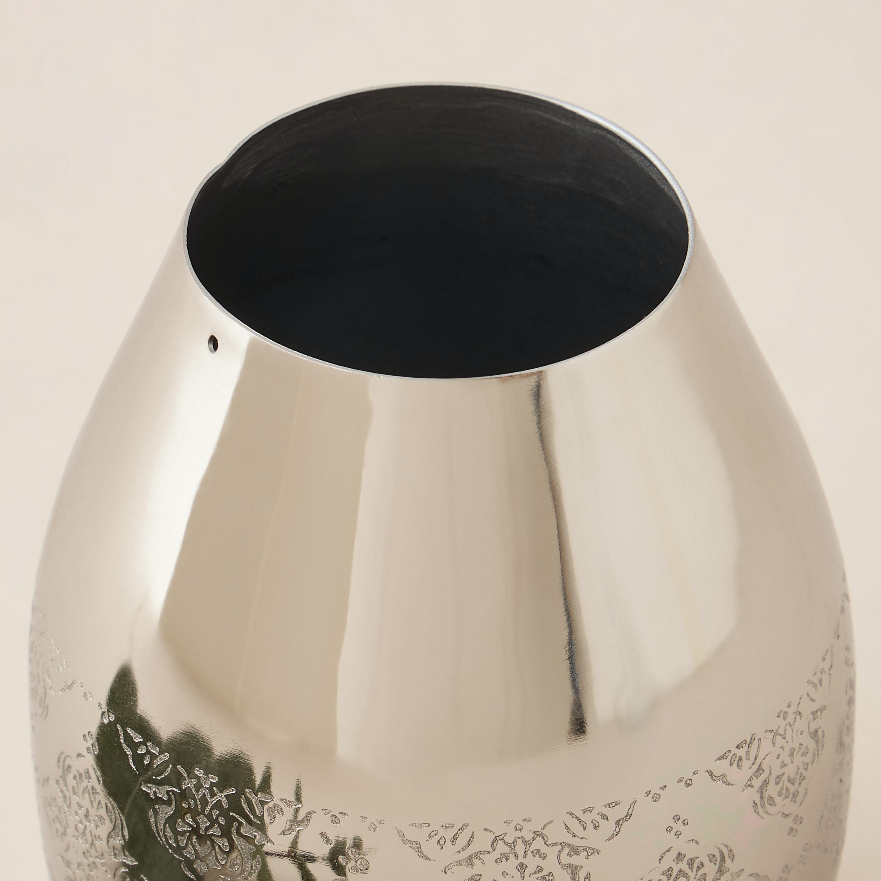 Floral Etched Vase - 10 cms-household-decor-vasesandbowls-image-4