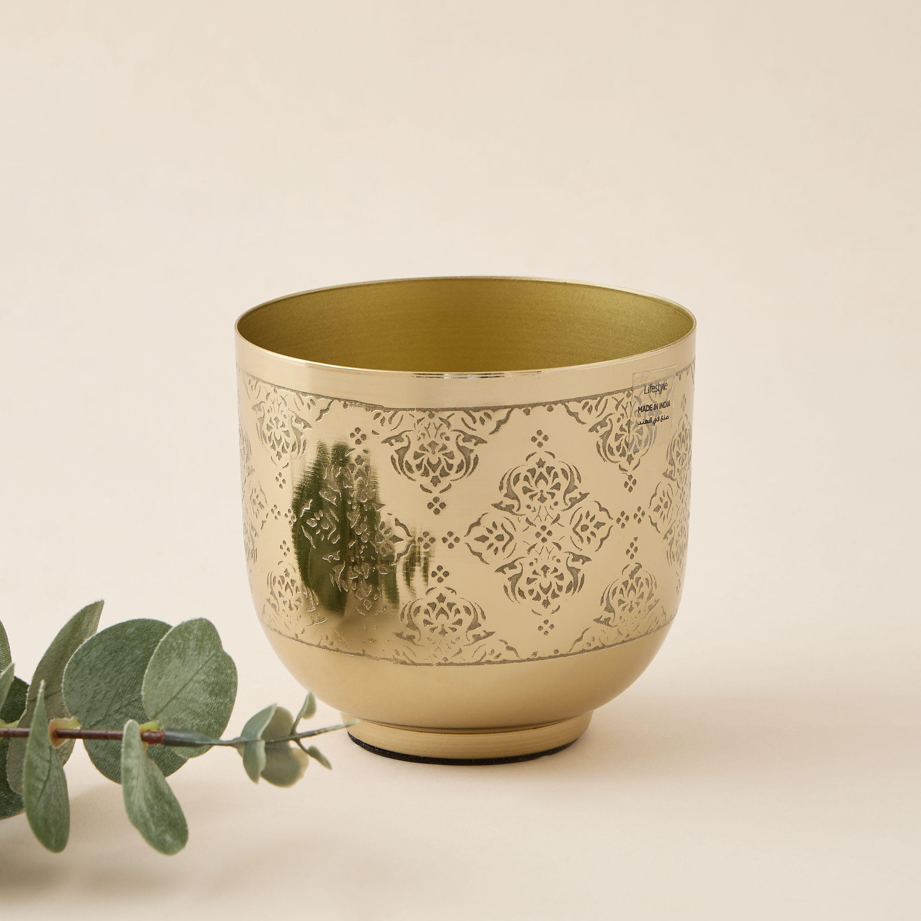 Floral Etched Votive Candleholder-household-decor-candleholdersandlanterns-image-1