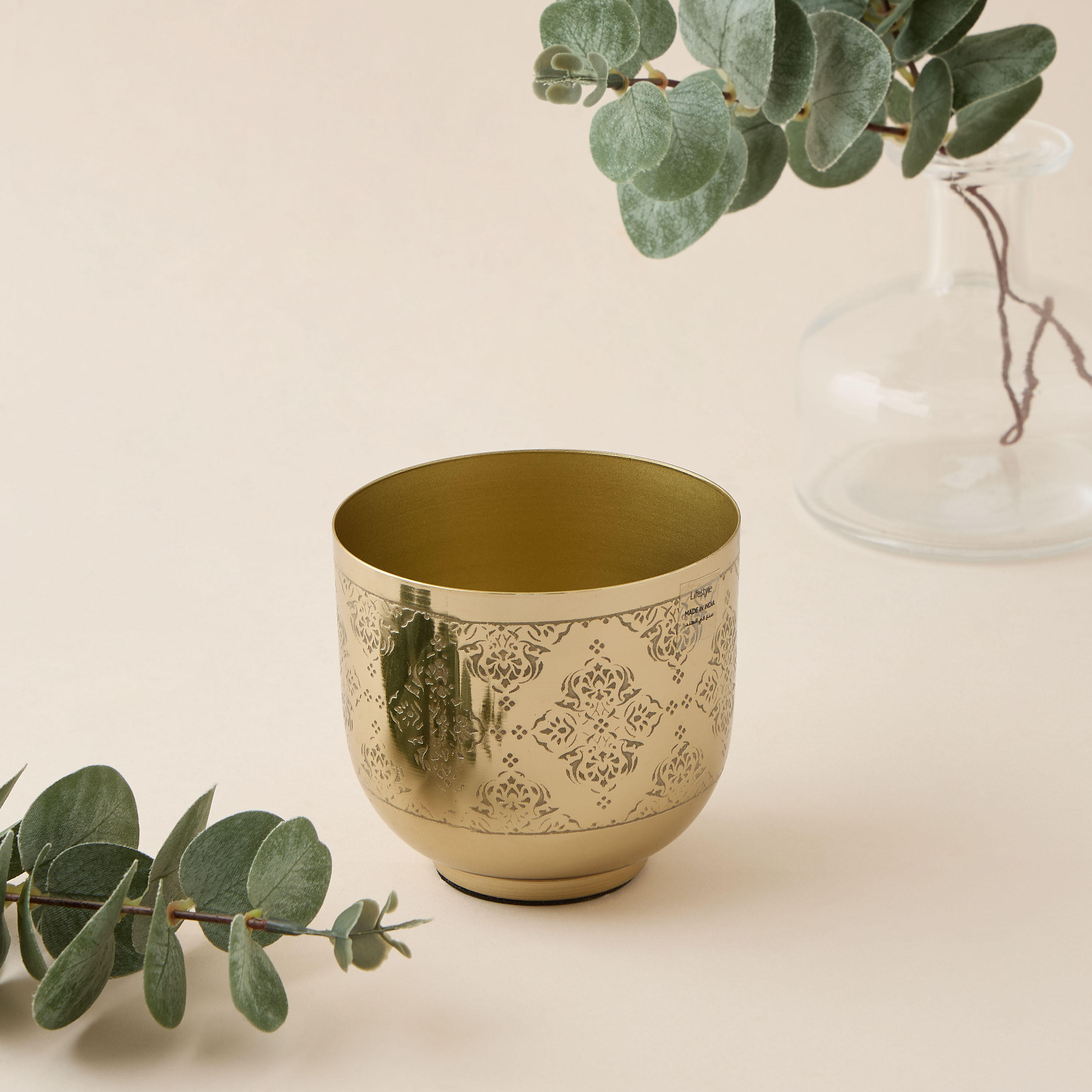 Floral Etched Votive Candleholder-household-decor-candleholdersandlanterns-image-2
