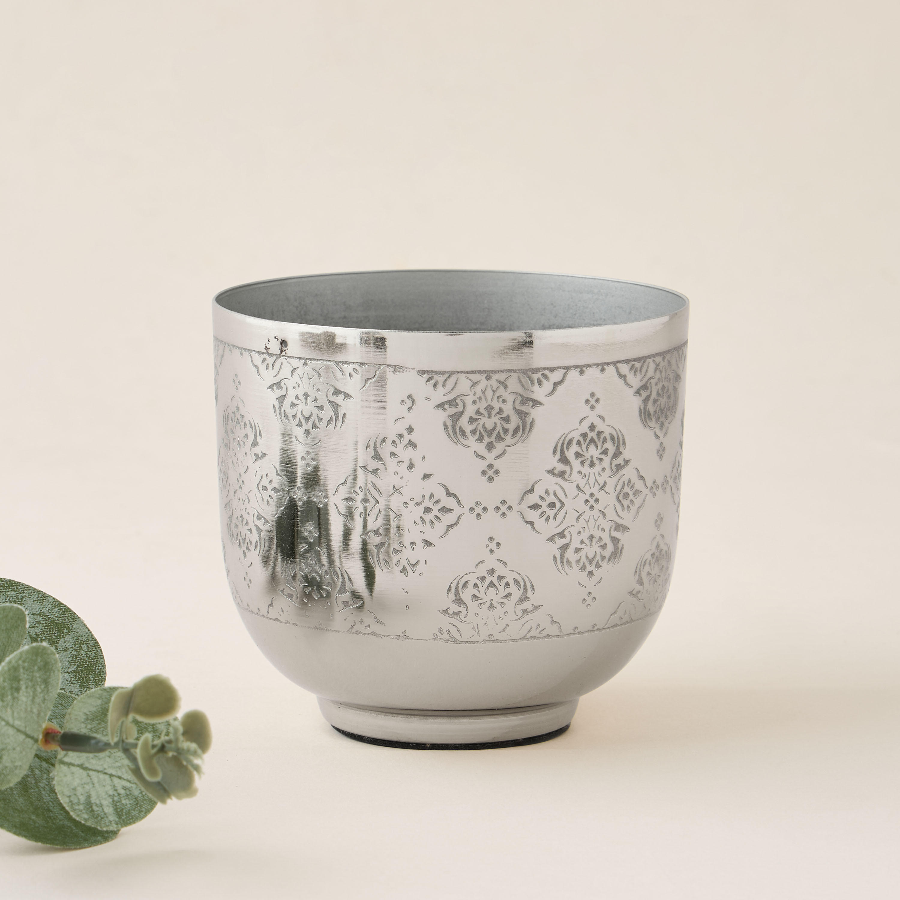 Floral Etched Votive Candleholder-household-decor-candleholdersandlanterns-image-1