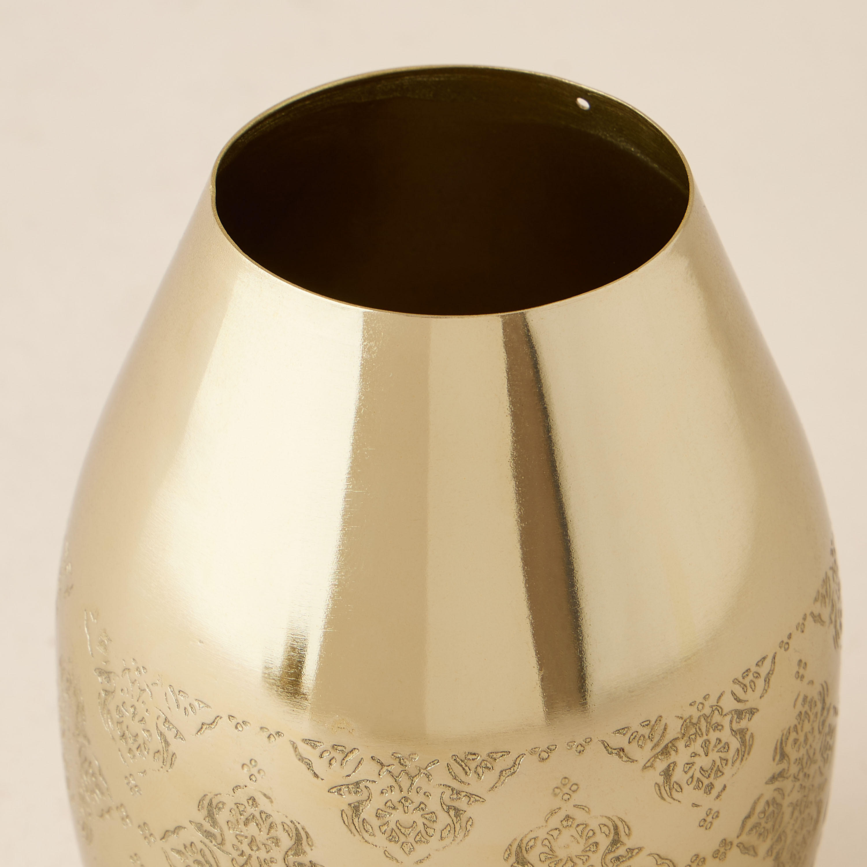 Floral Etched Metal Vase - 10 cms-household-decor-vasesandbowls-image-3