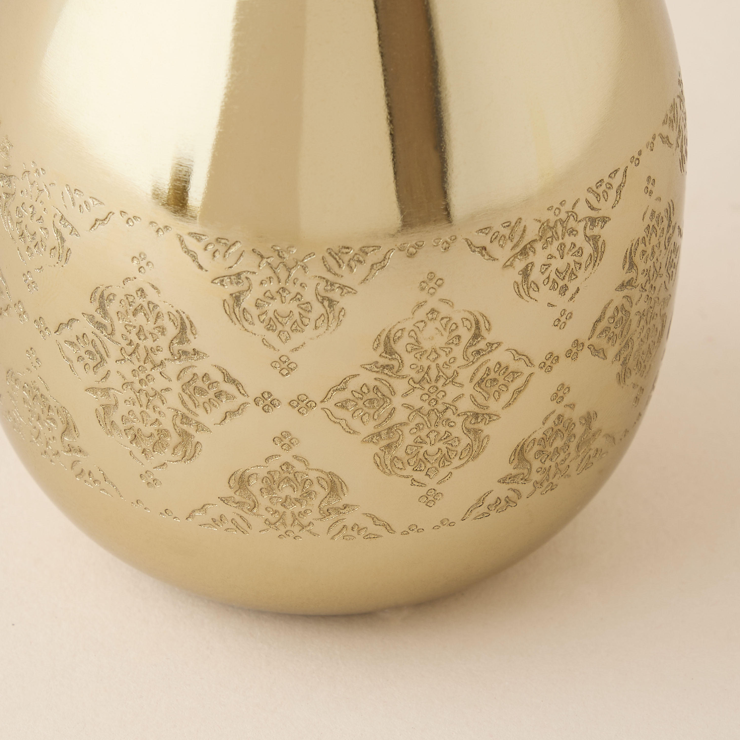 Floral Etched Metal Vase - 10 cms-household-decor-vasesandbowls-image-4