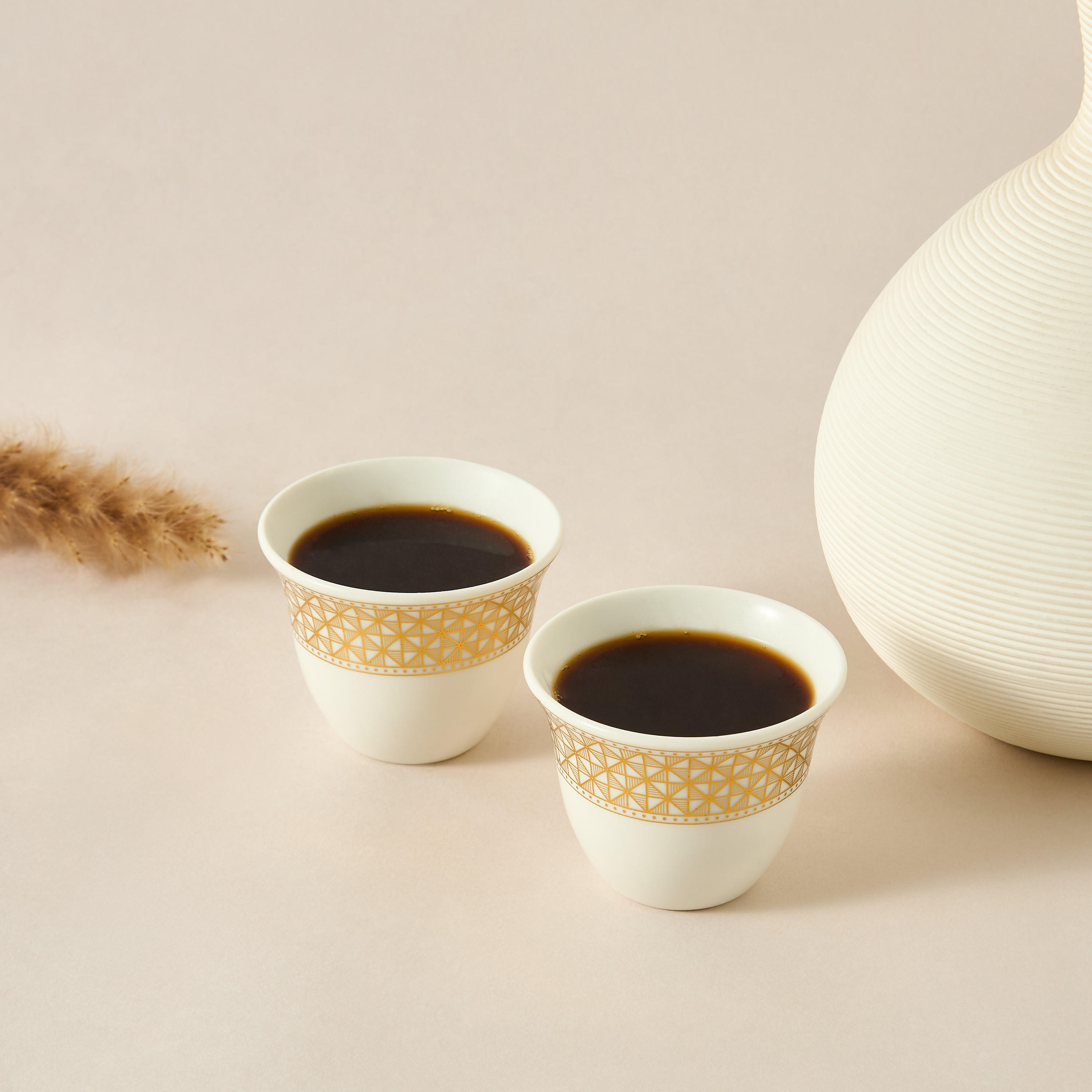 Linear Luxe 6-Piece New Bone China Kahwah Cup Set - 80 ml-household-dining-teaandcoffee-teaandcoffeesets-image-3