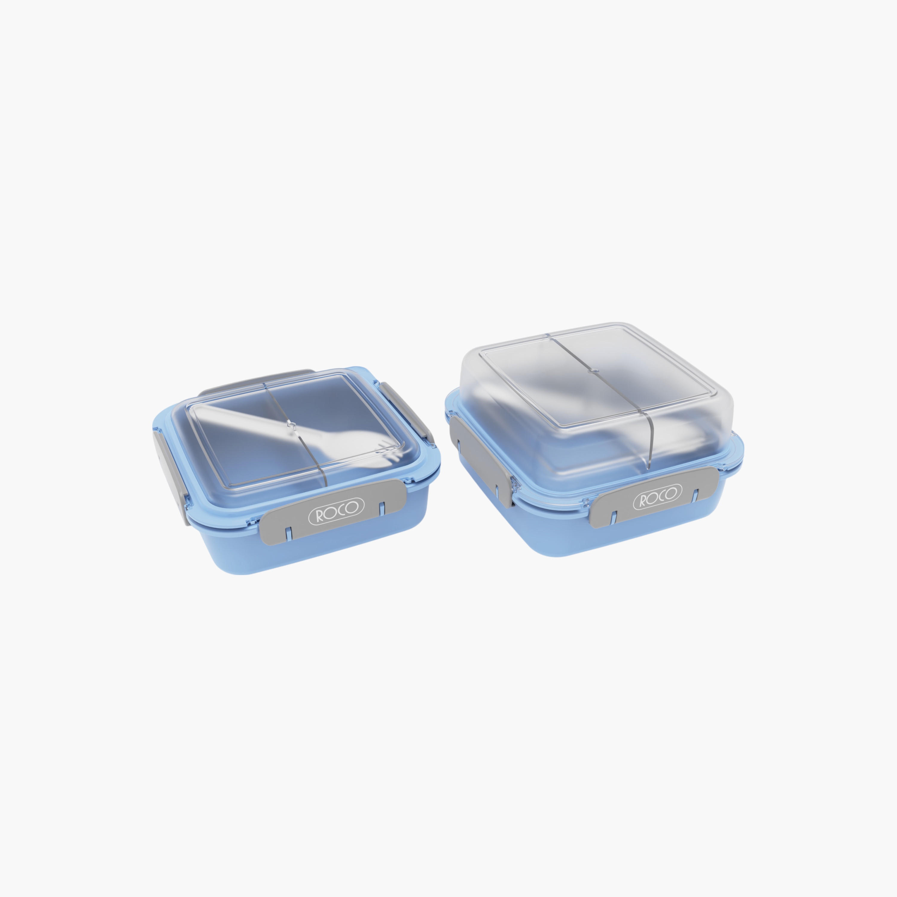 صندوق غداء سادة بمشبك إغلاق وملعقة شوكة من روكو-school-lunchessentials-lunchboxes-image-1