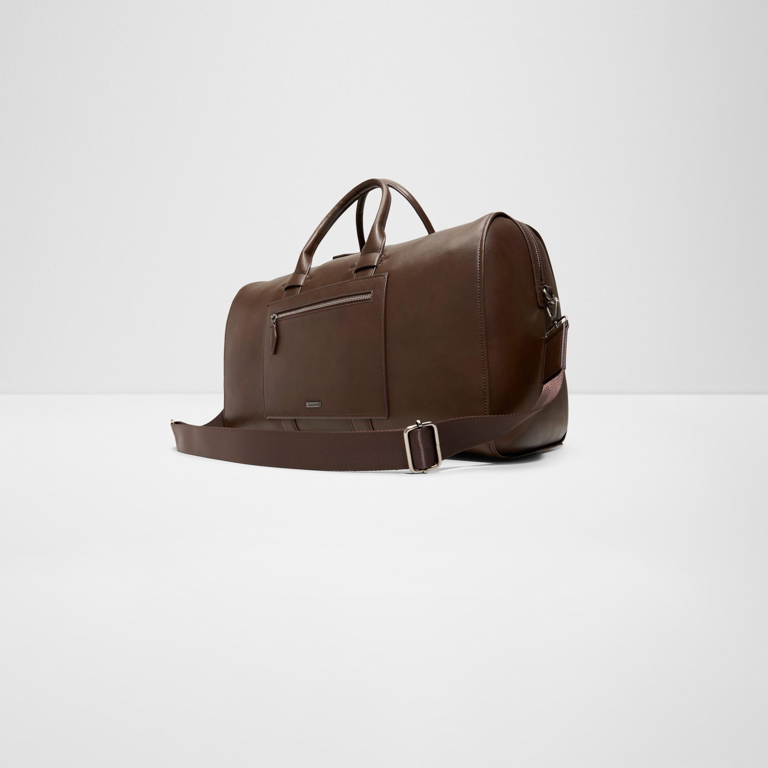 ألدو- شنطة دافل رونكويل سادة بمقبض مزدوج مع سحاب للإغلاق وحزام قابل للفصل-men-bags-image-2