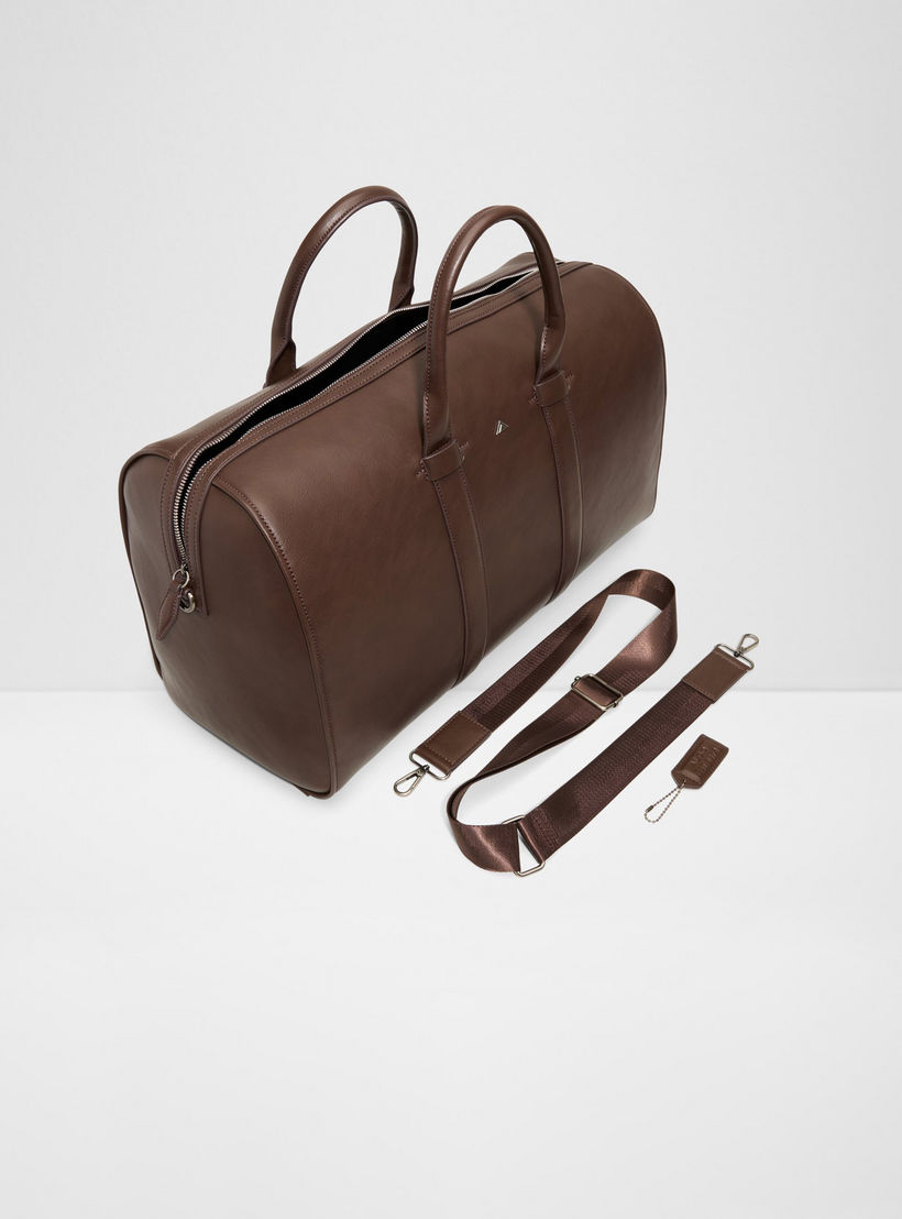 ألدو- شنطة دافل رونكويل سادة بمقبض مزدوج مع سحاب للإغلاق وحزام قابل للفصل-men-bags-image-3