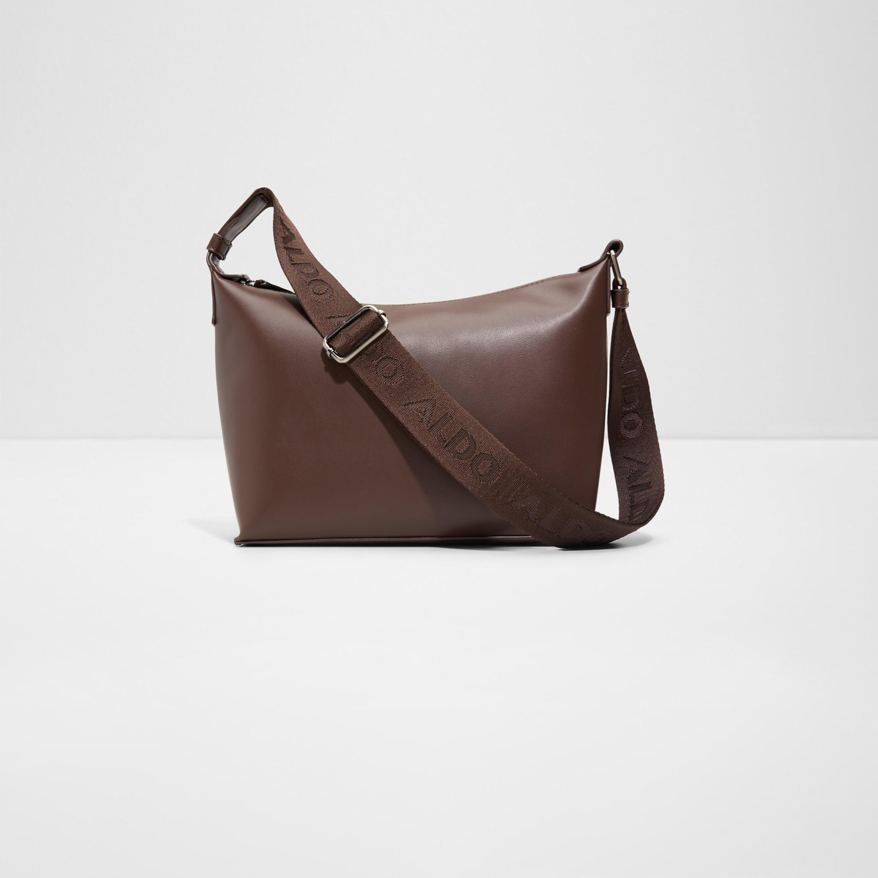 ألدو- شنطة كروس سادة ألدروود مع سحاب إغلاق وحزام قابل للتعديل-men-bags-image-1