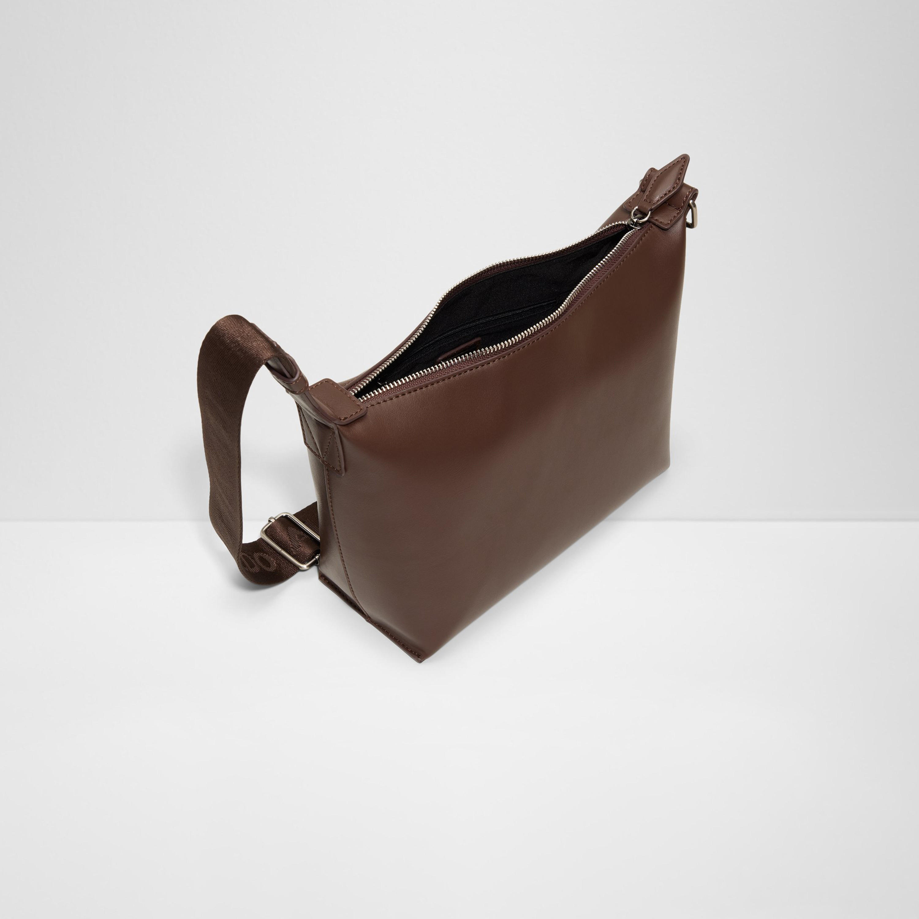ألدو- شنطة كروس سادة ألدروود مع سحاب إغلاق وحزام قابل للتعديل-men-bags-image-3
