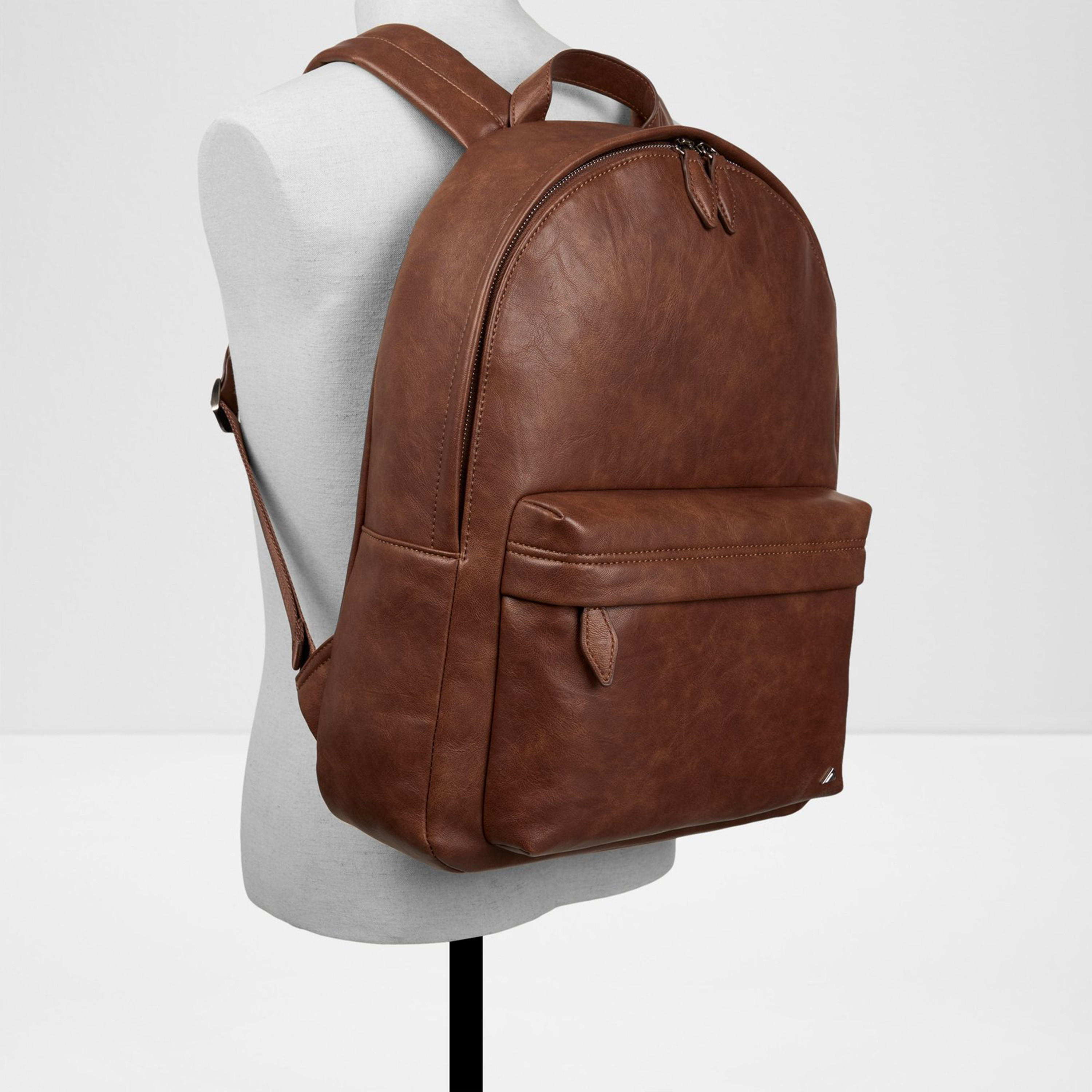 ألدو- شنطة ظهر ماثو سادة بمقبض علوي مع سحاب للإغلاق وحزام قابل للتعديل-travel-luggagesandbags-backpacks-image-12